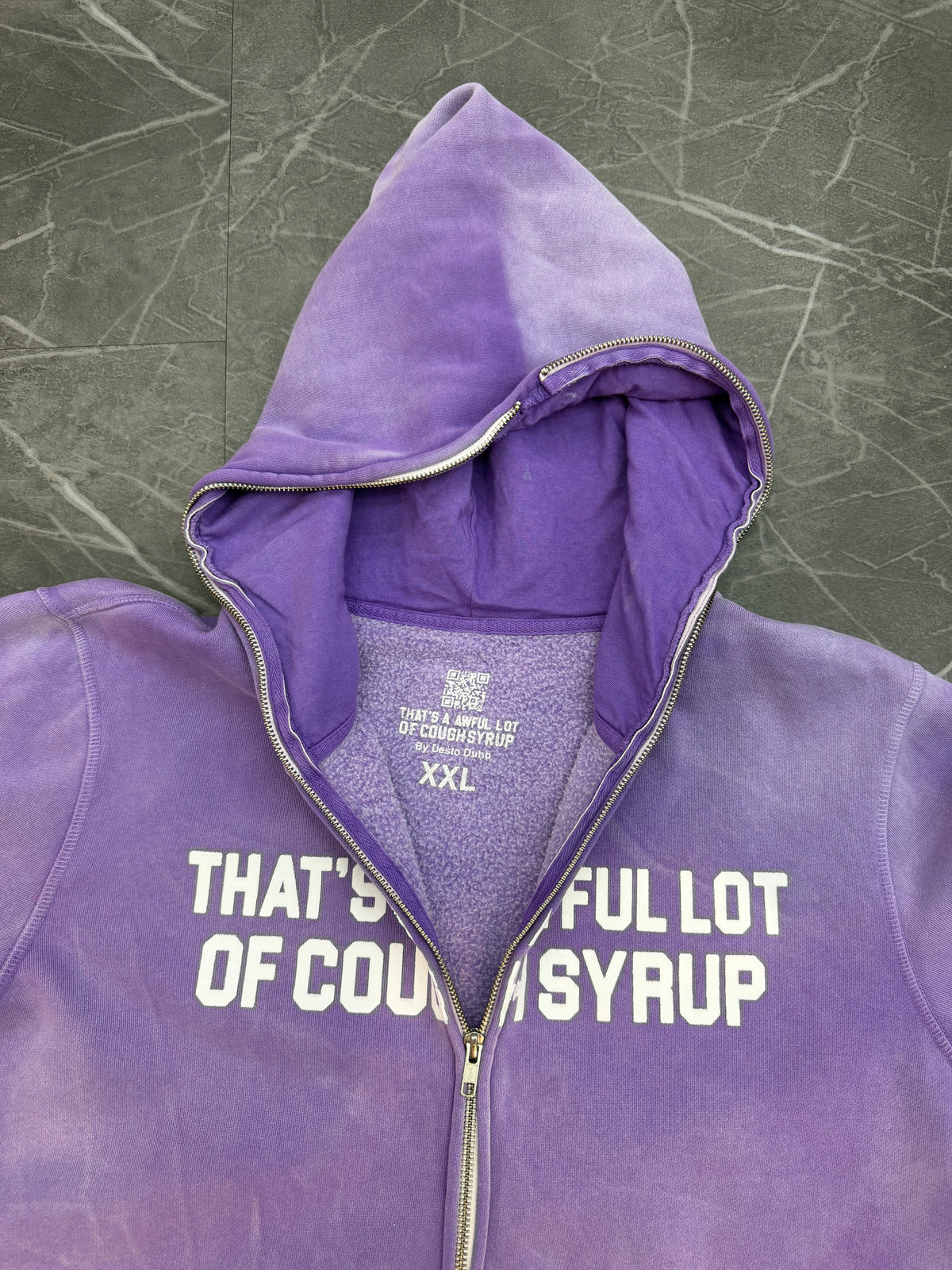 That’s An Awful Lot Of Cough Syrup Zip Up “Purple Wash”