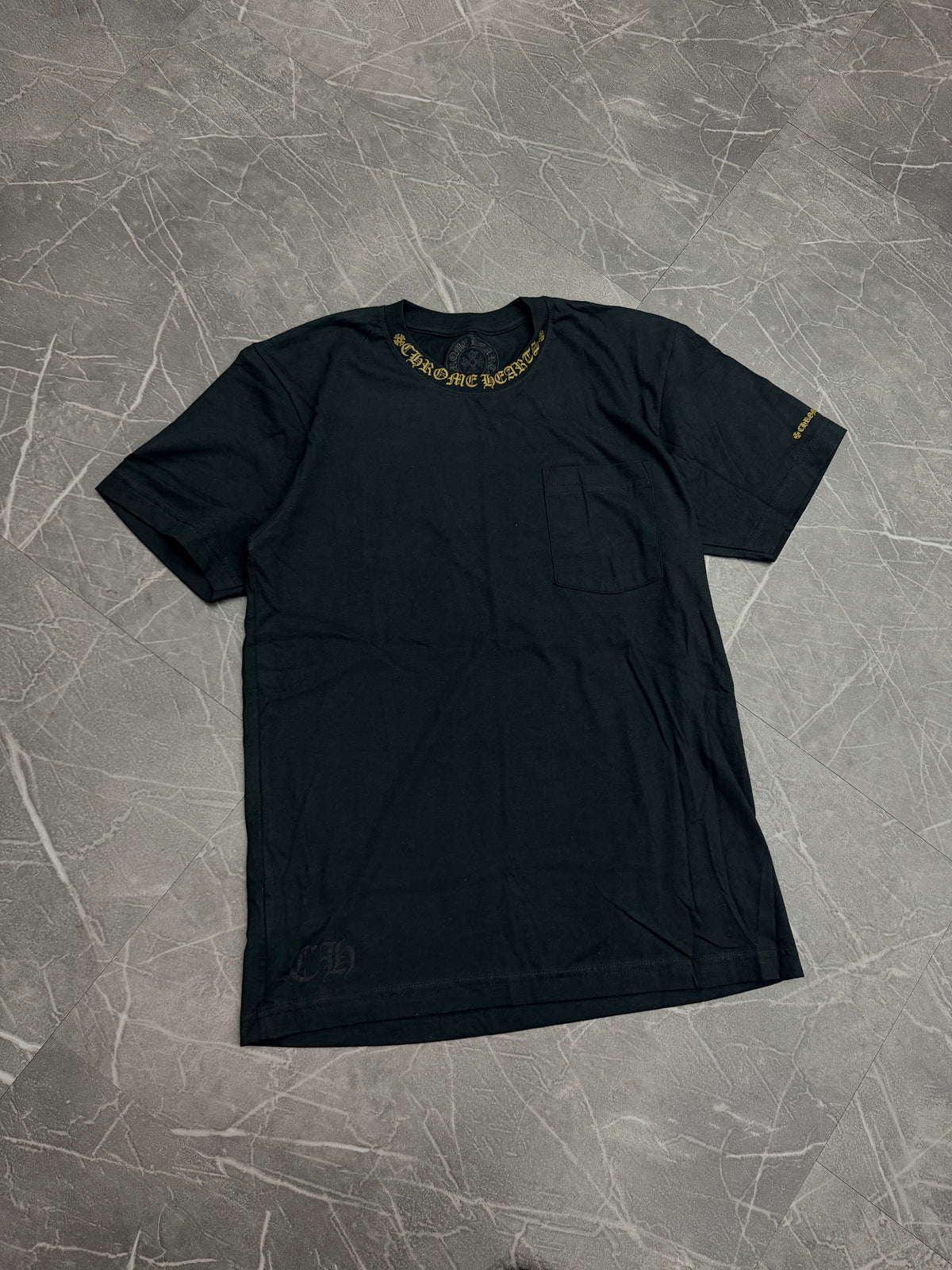 Chrome Hearts Neck Logo T-shirt Black/Brown