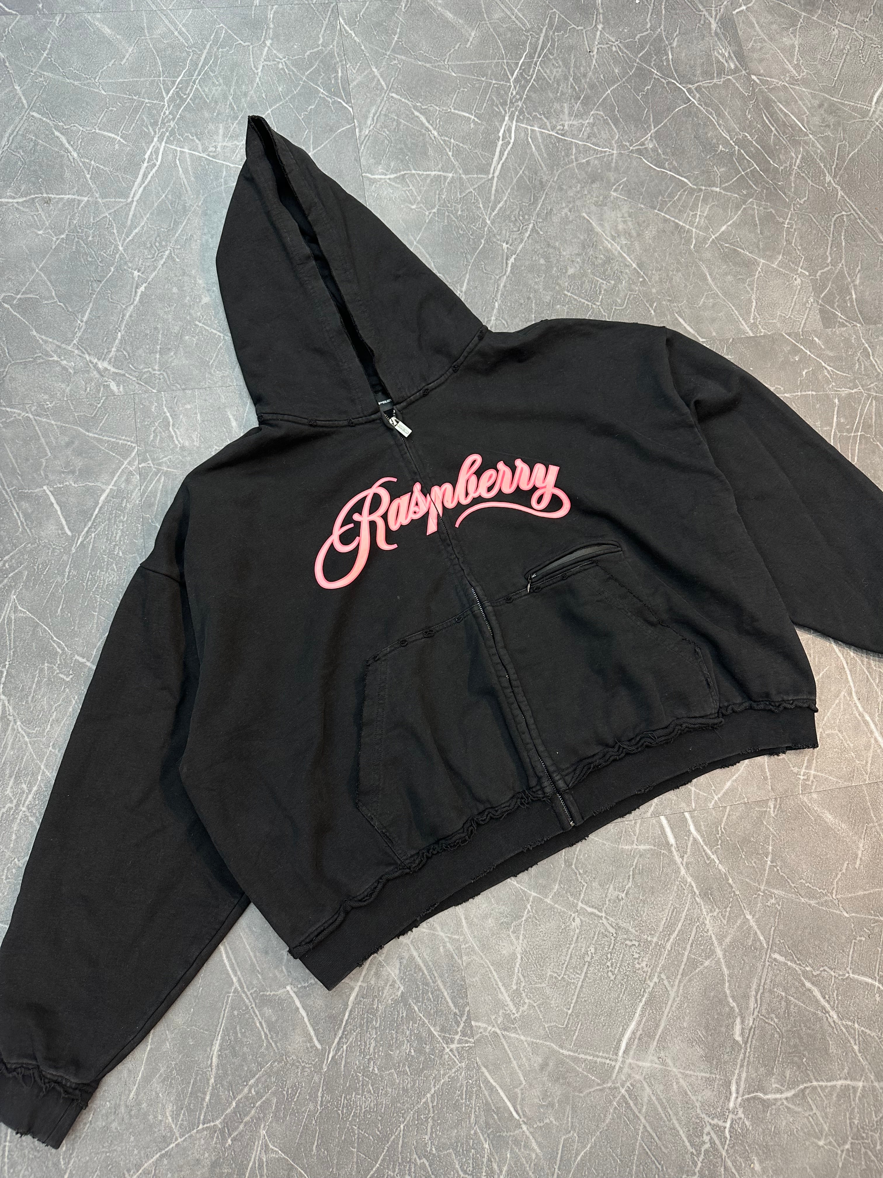 GV Gallery Raspberry Hills Script Pink Zip Up
