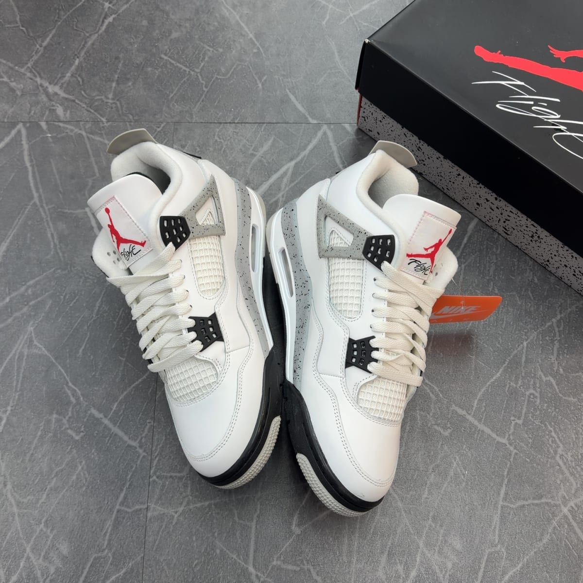 Jordan 4 Retro White Cement (2025) (Size 10) (Lightly Worn)