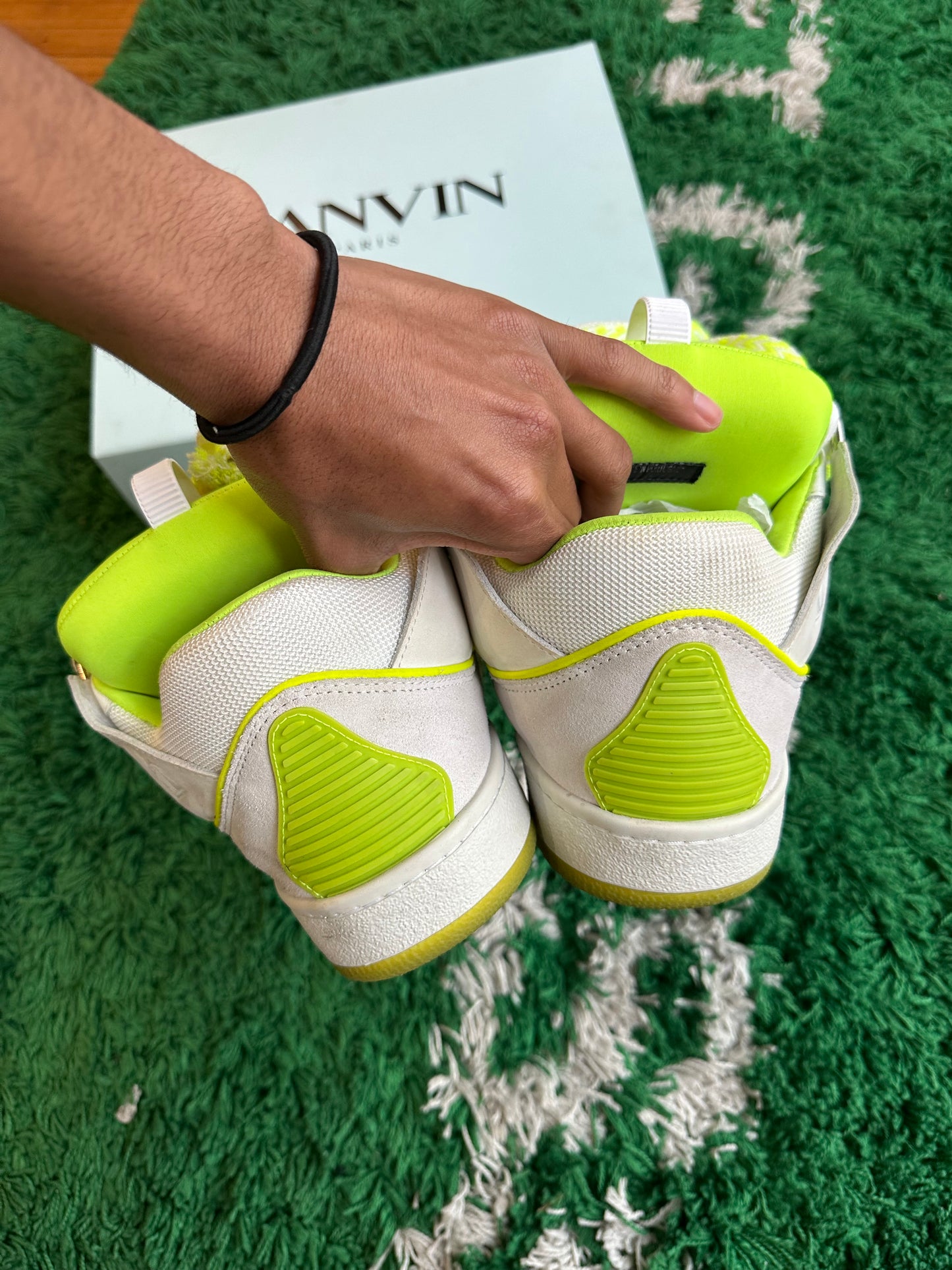 Lanvin Curb Sneakers “White Fluo Yellow”