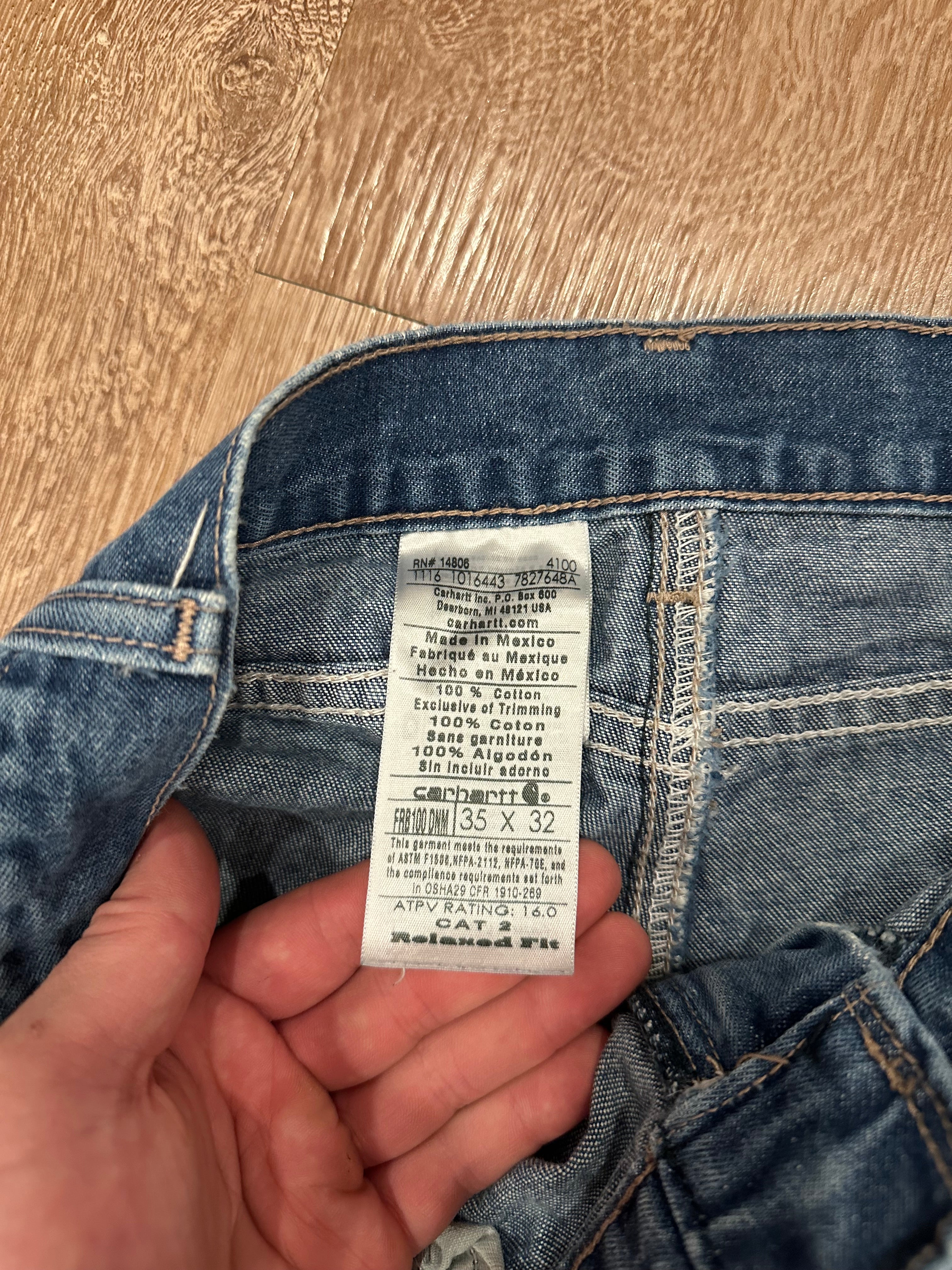 1990s Carhartt FR Denim Jeans (35x32)