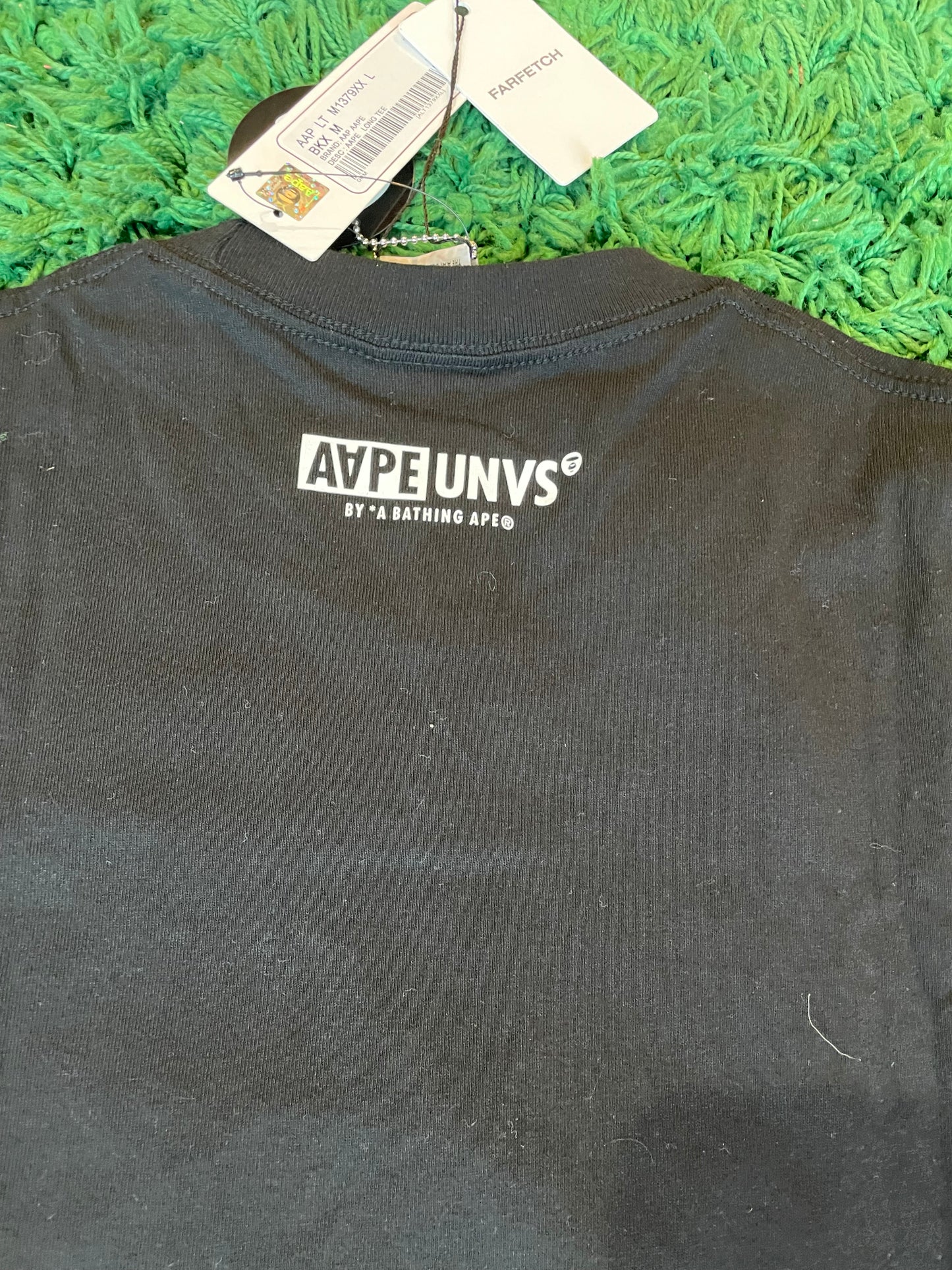 Aape By *A Bathing Ape Glitter Moonface Long Sleeve “Black”