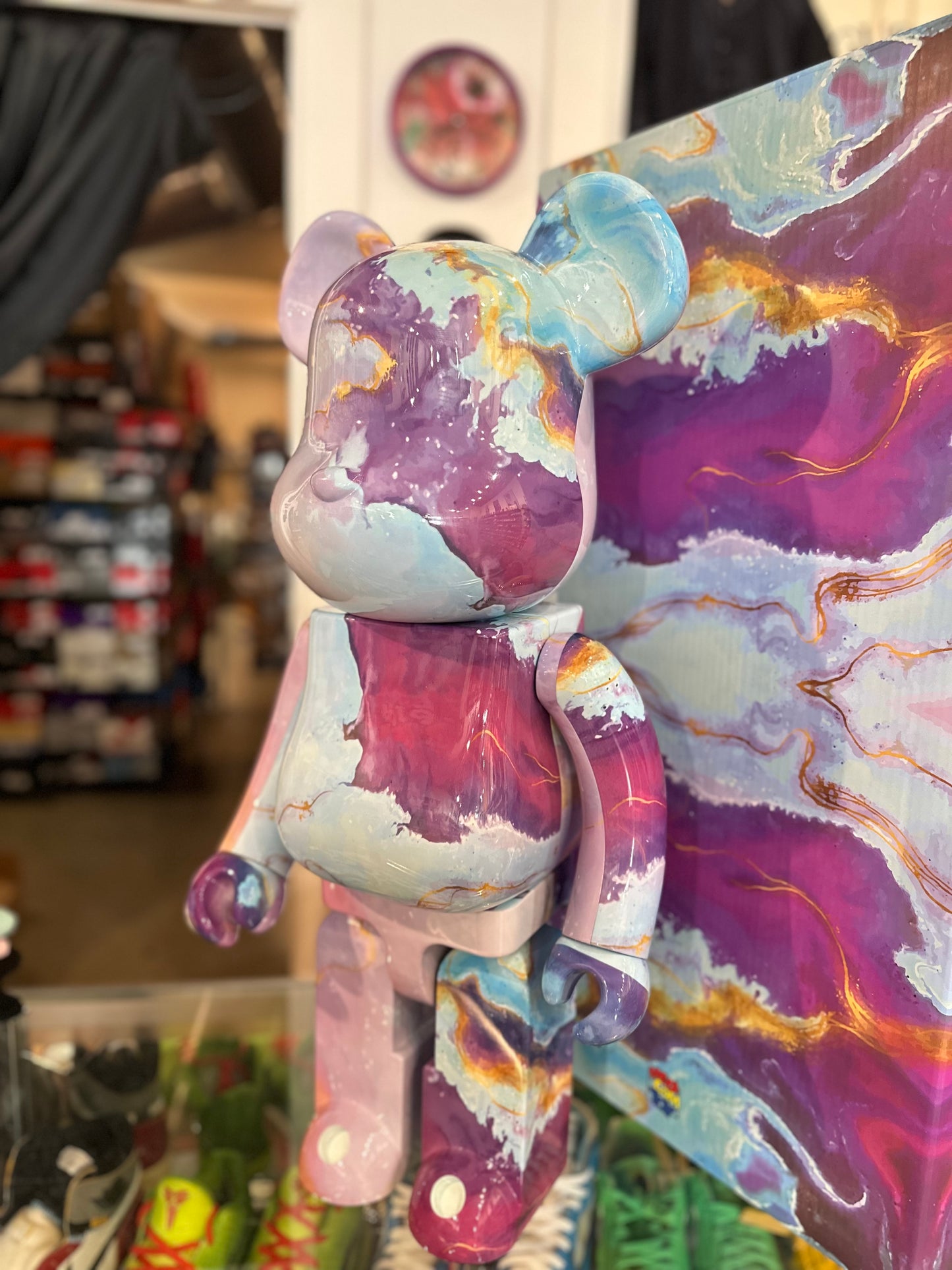 BearBrick 1000% “Marble Pattern”