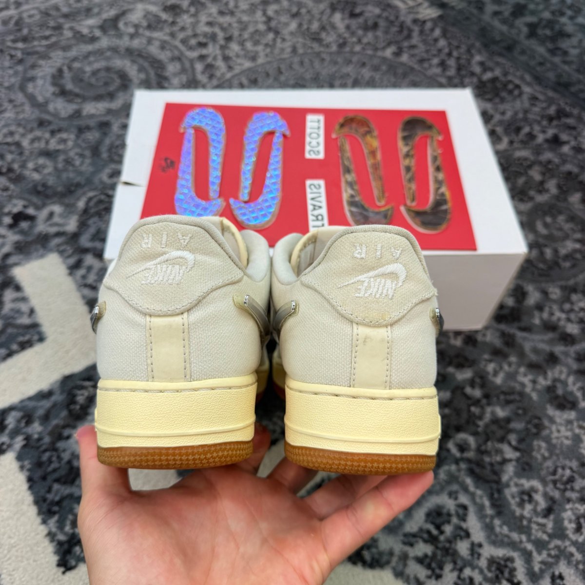 Nike Air Force 1 Low Travis Scott Sail - tag