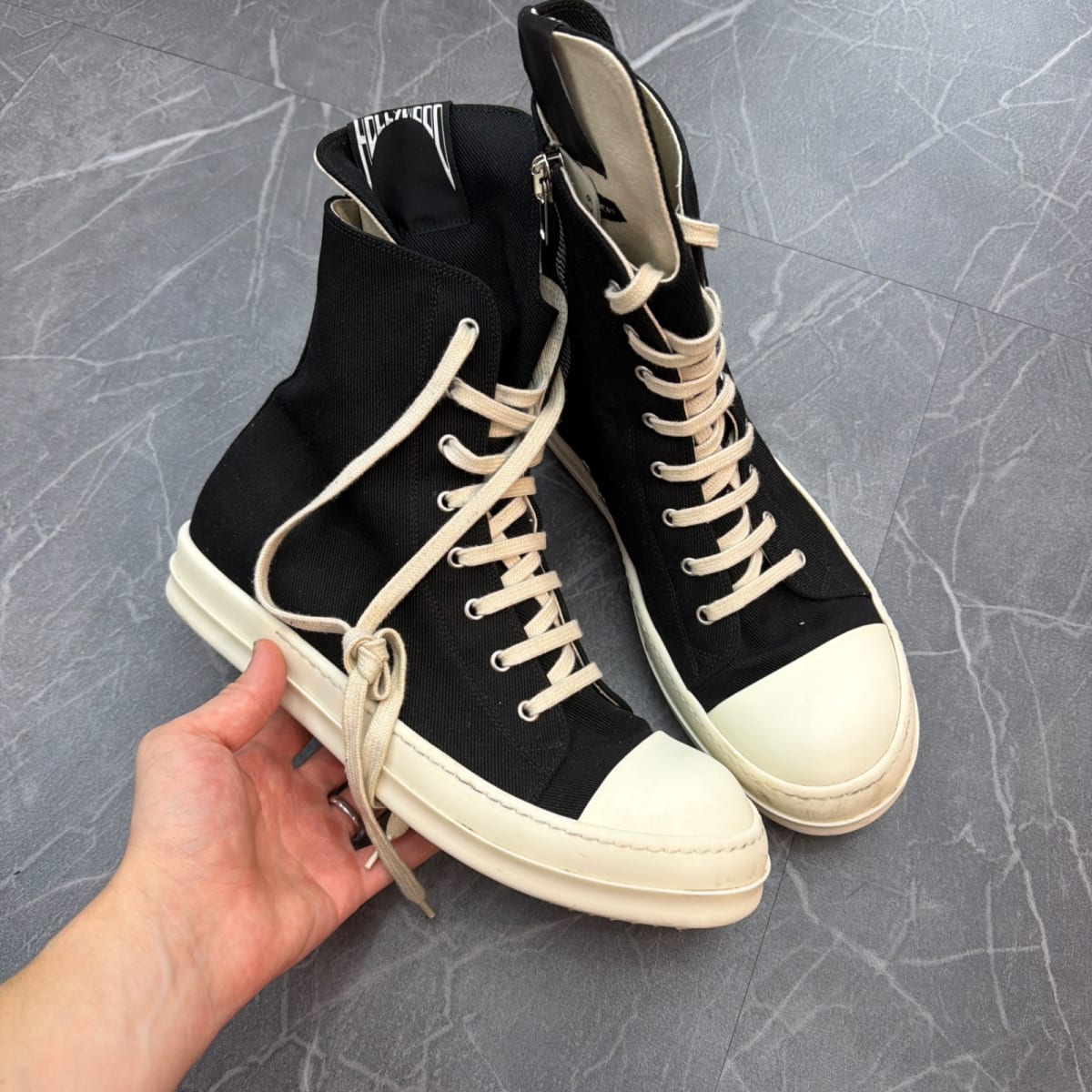 Rick Owens Hollywood DRKSHDW High 'Black Milk' (Size 43) - sole