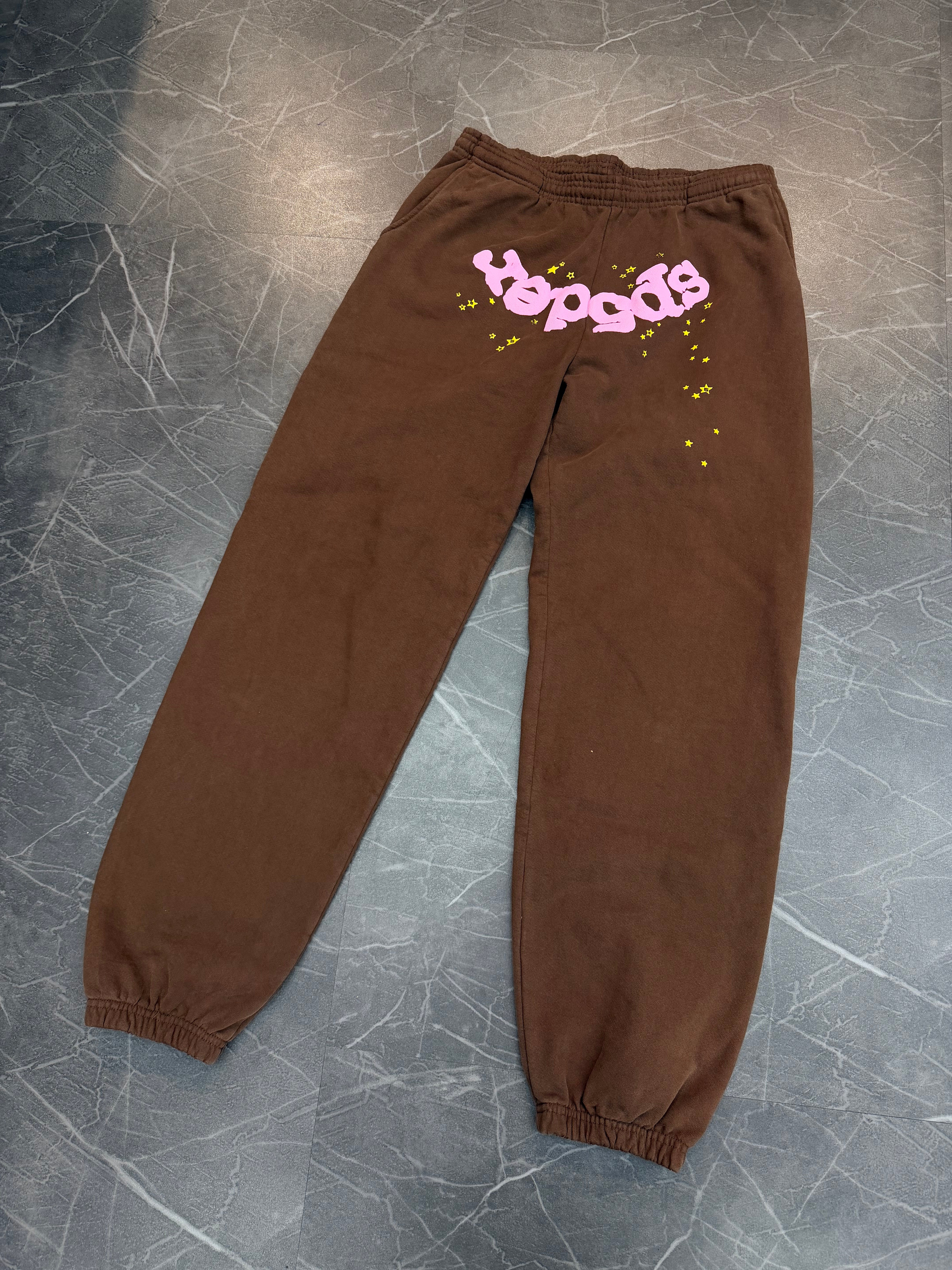 Sp5der Brown Sweatpants