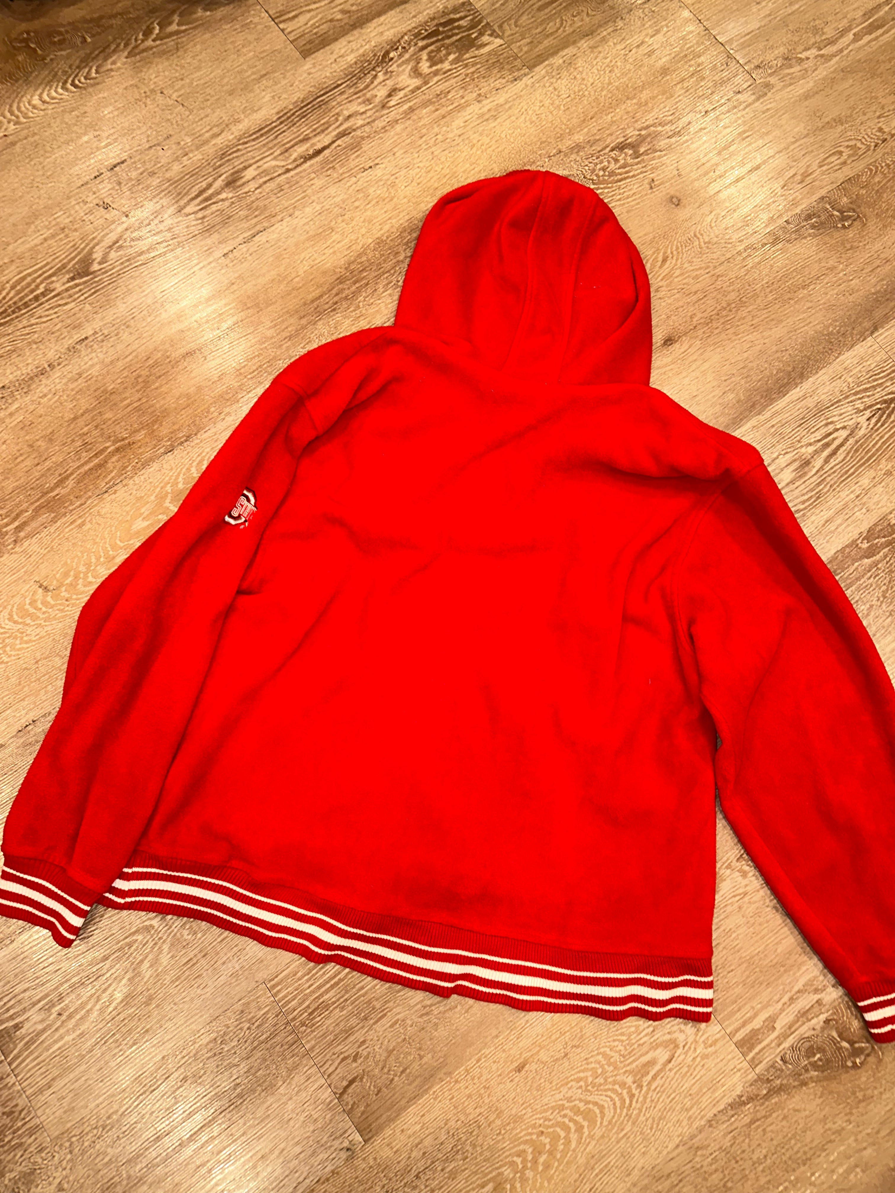 90s Starter Ohio State Zip Up Fleece Hoodie (XL)