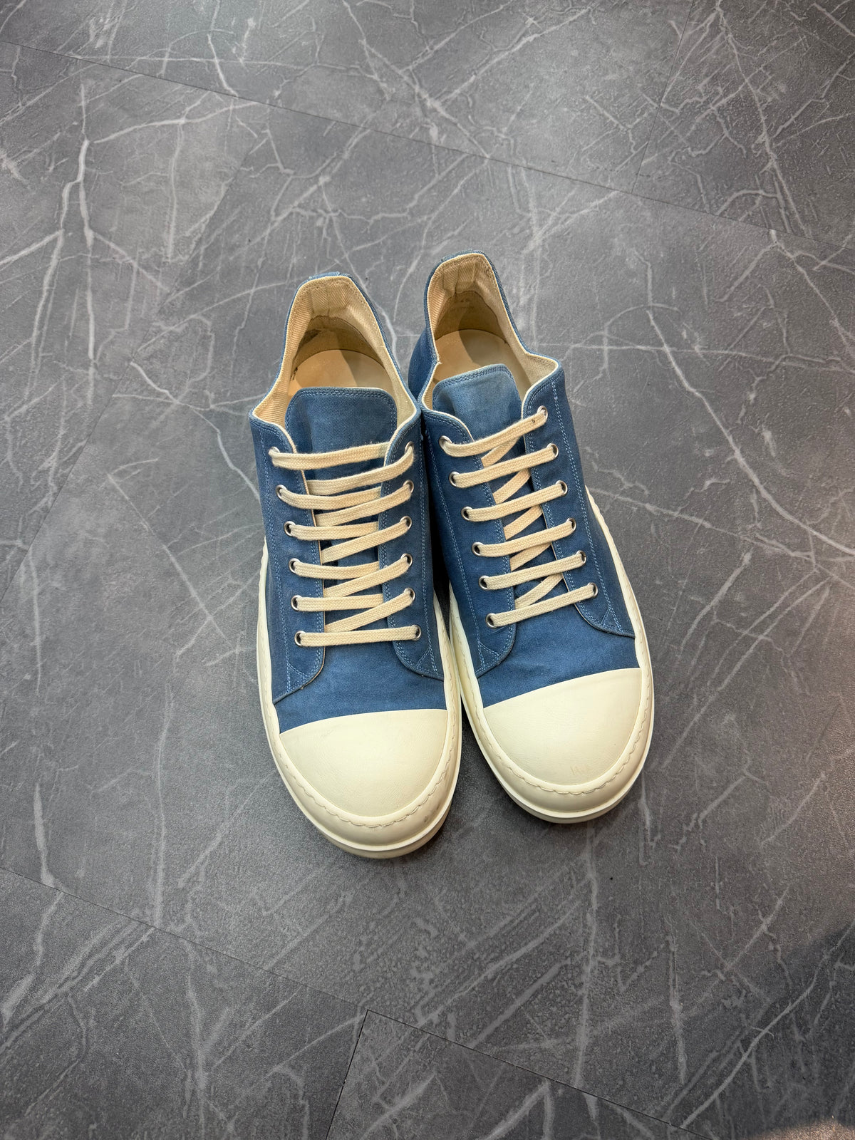 Rick Owens Ramone Cyan Blue Sneakers