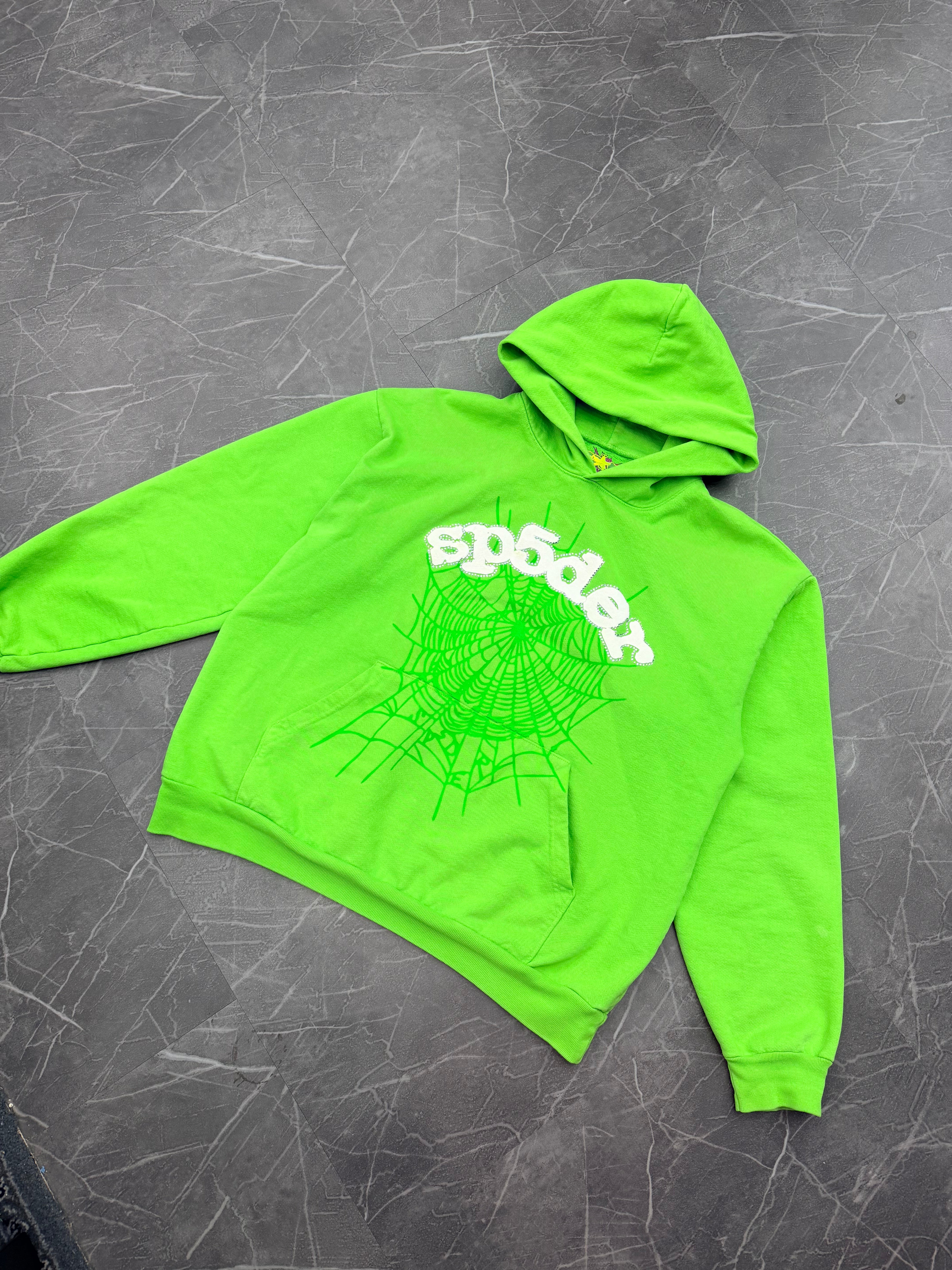 Sp5der Green OG Web Hoodie