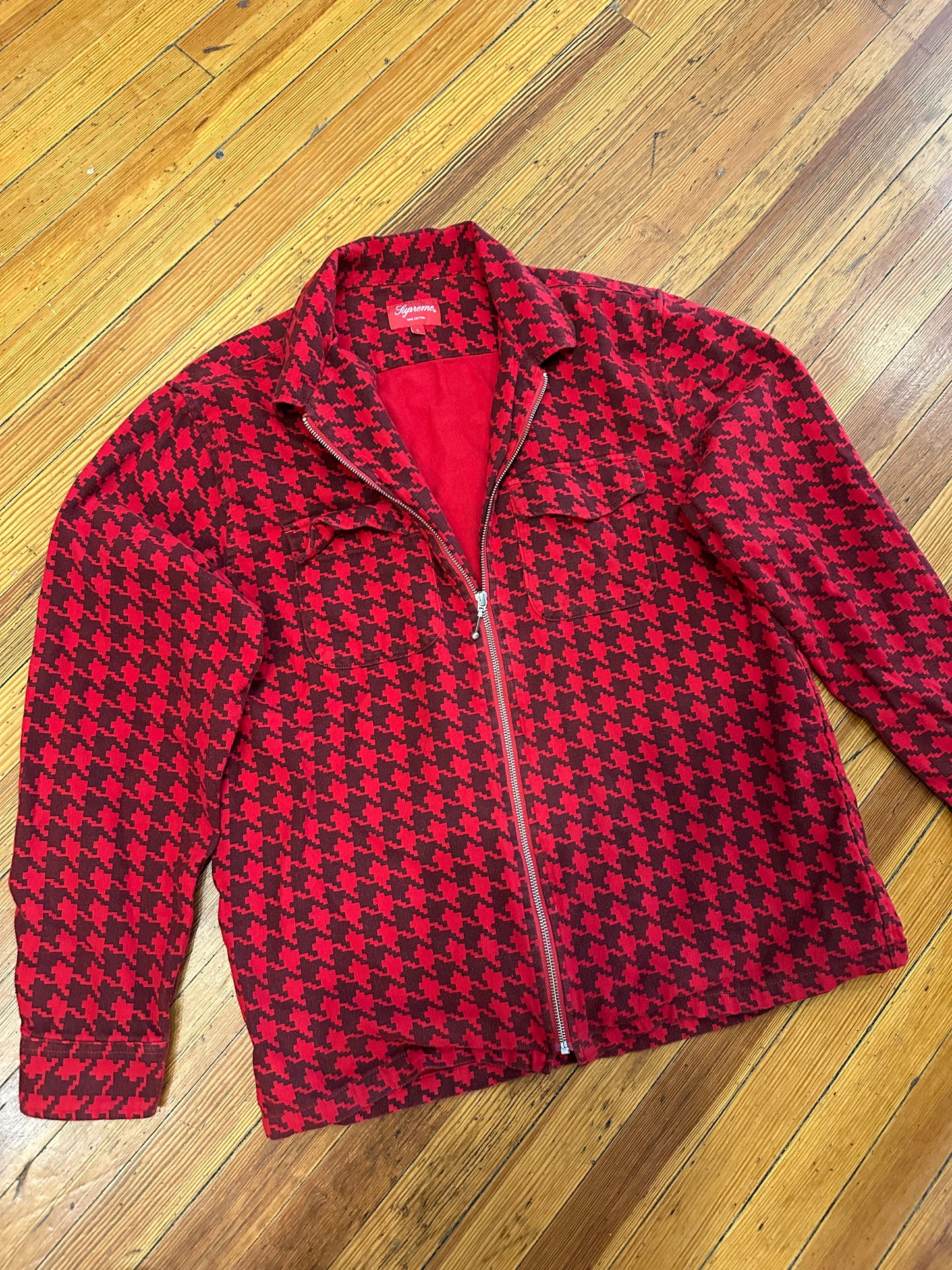 Supreme Collar Zip Up “Red”