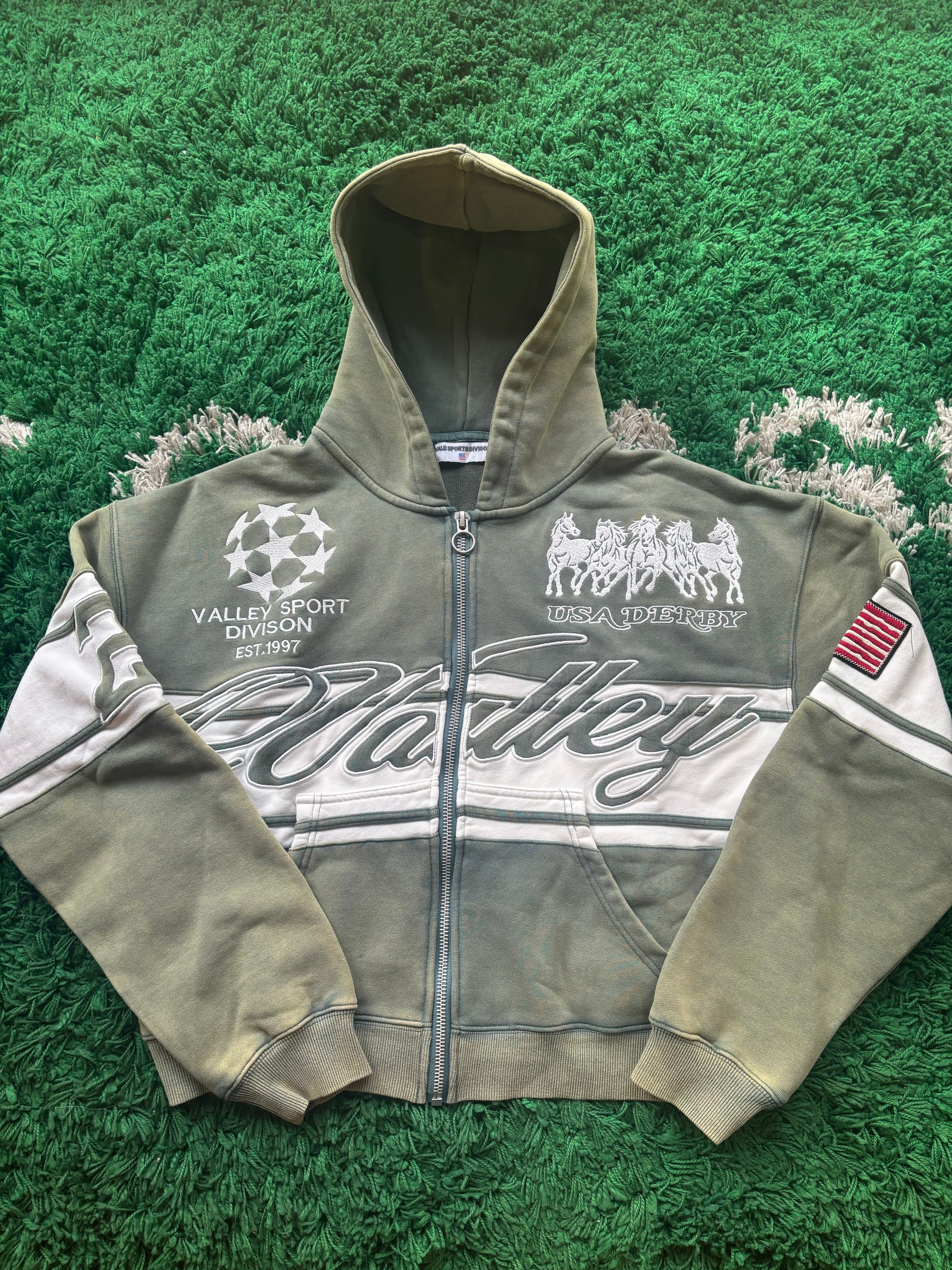 Vale Forever Forest Cursive Hoodie “Olive”