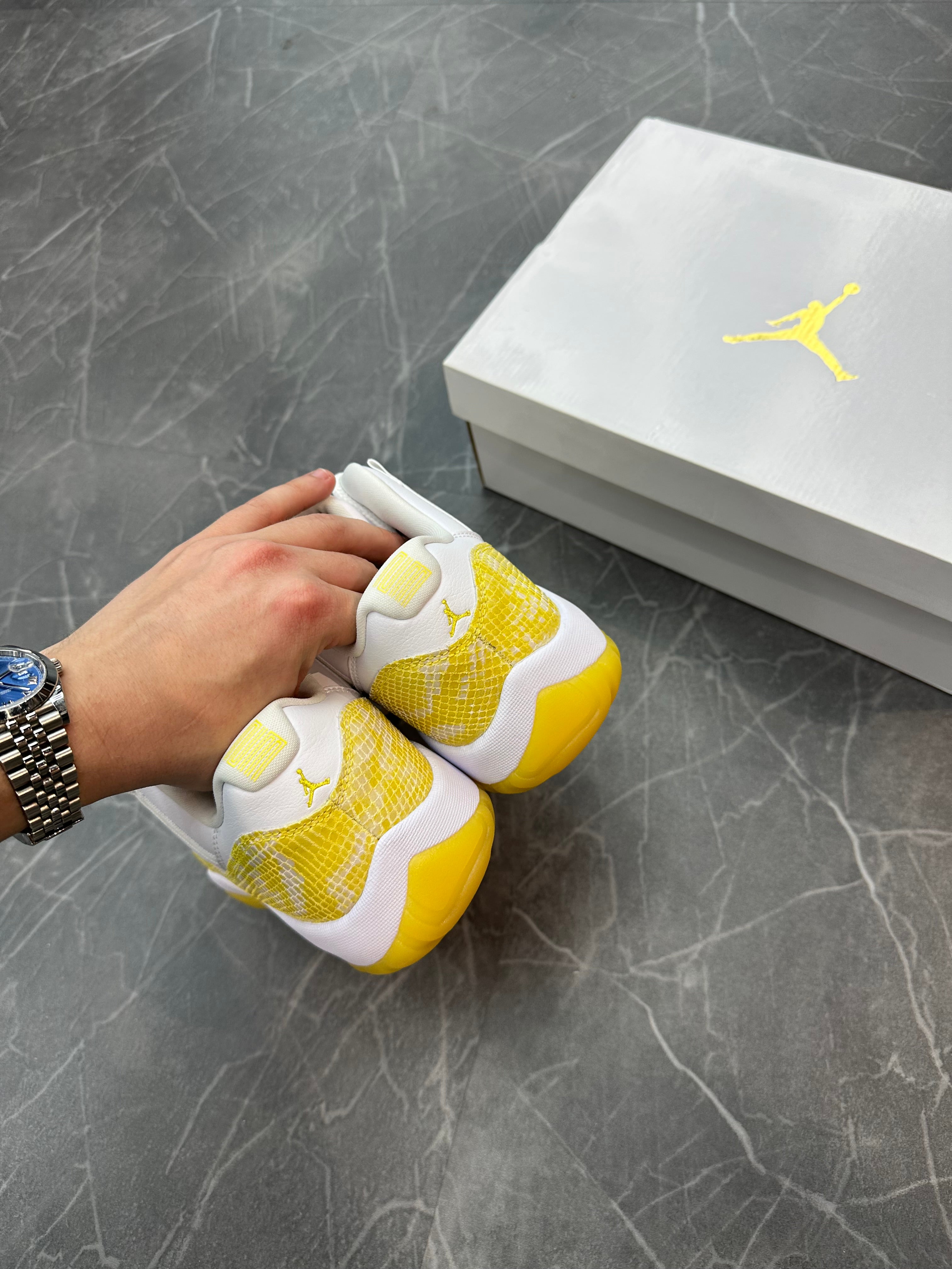 Jordan 11 Low “Yellow Snakeskin”