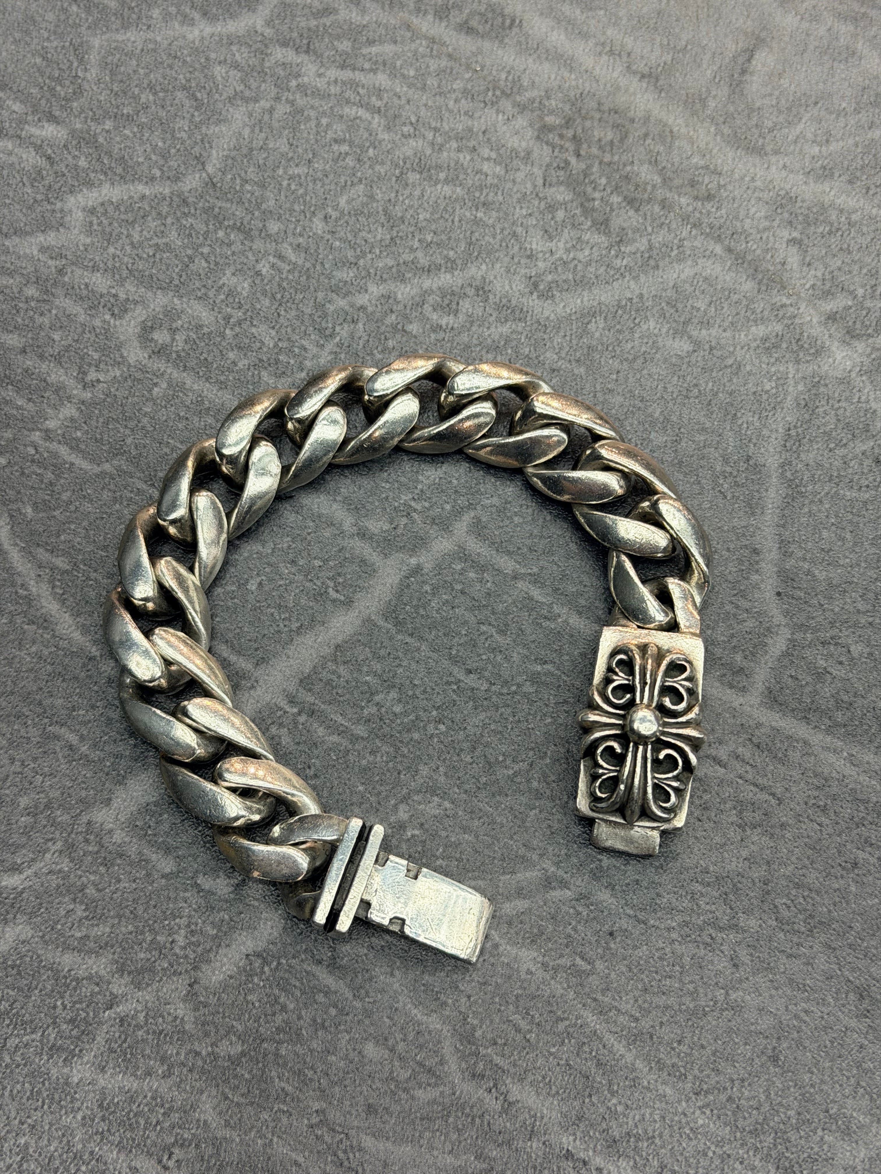 Chrome Hearts Floral ID Cuban Bracelet