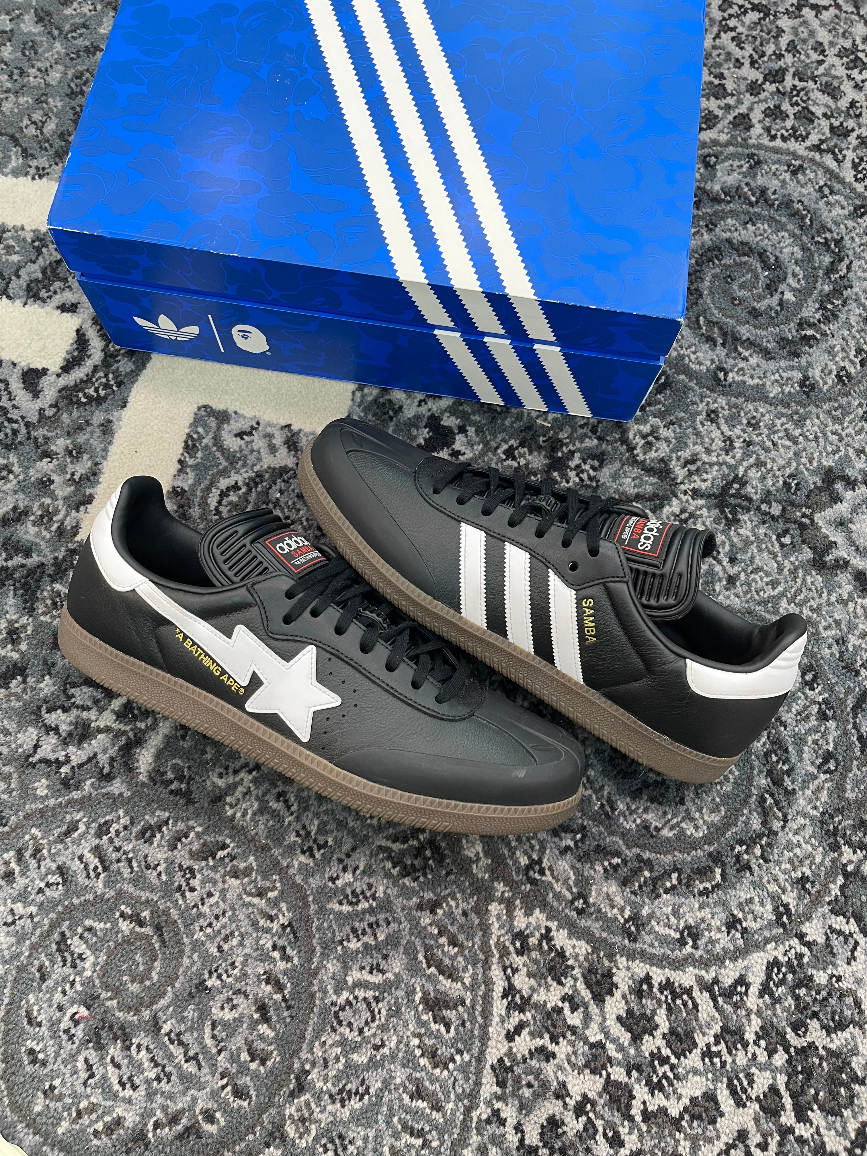Adidas Samba x Bape “Black White Gum”