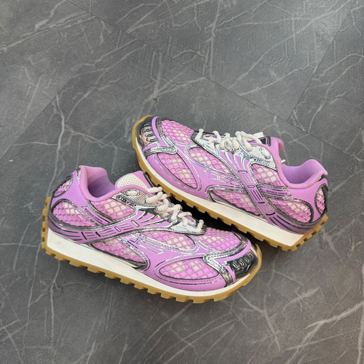 Bottega Veneta Orbit Gloss Silver (Women's) - Image 1