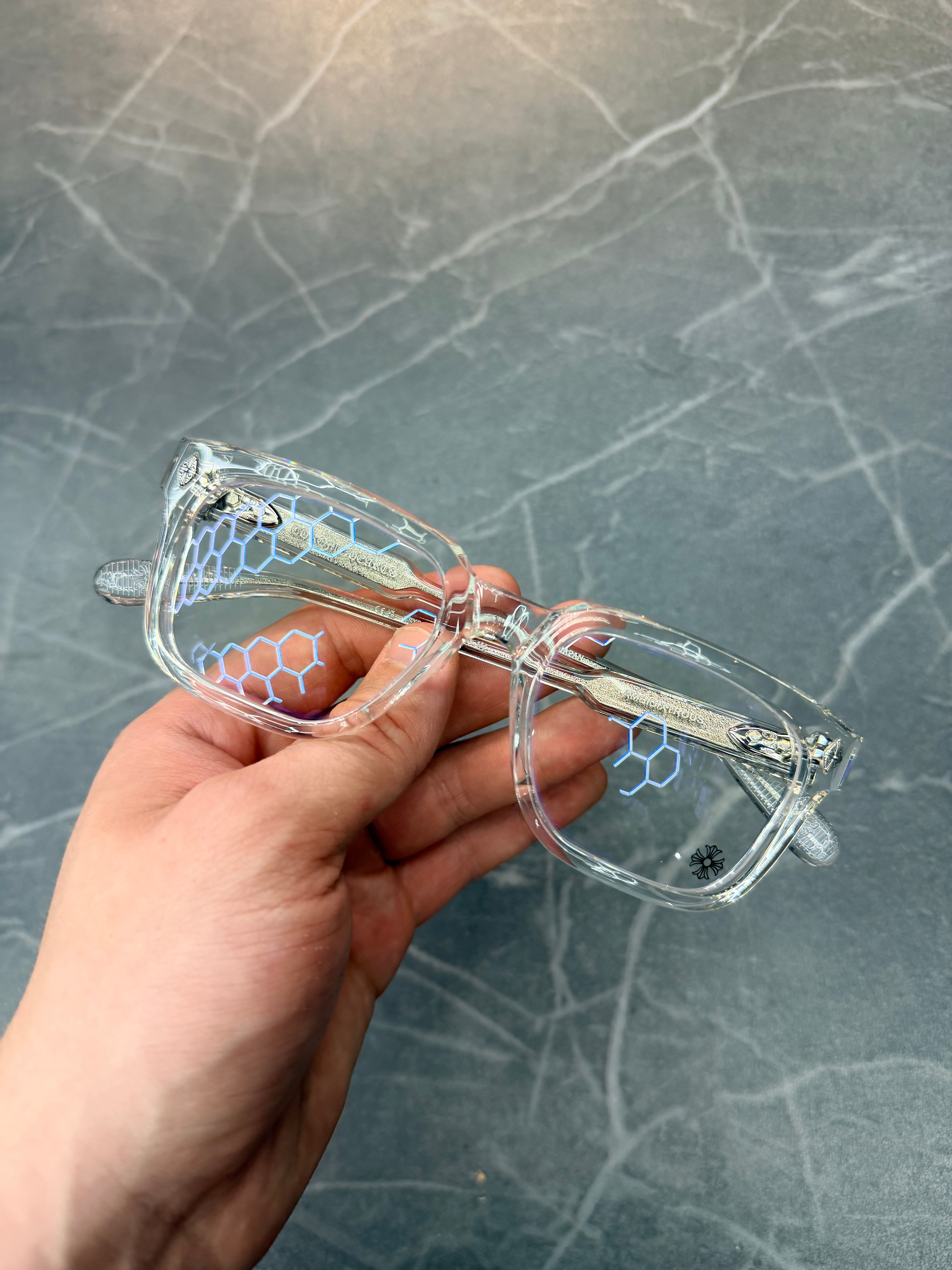 Chrome Hearts Ambidixtrous Clear Frame Glasses
