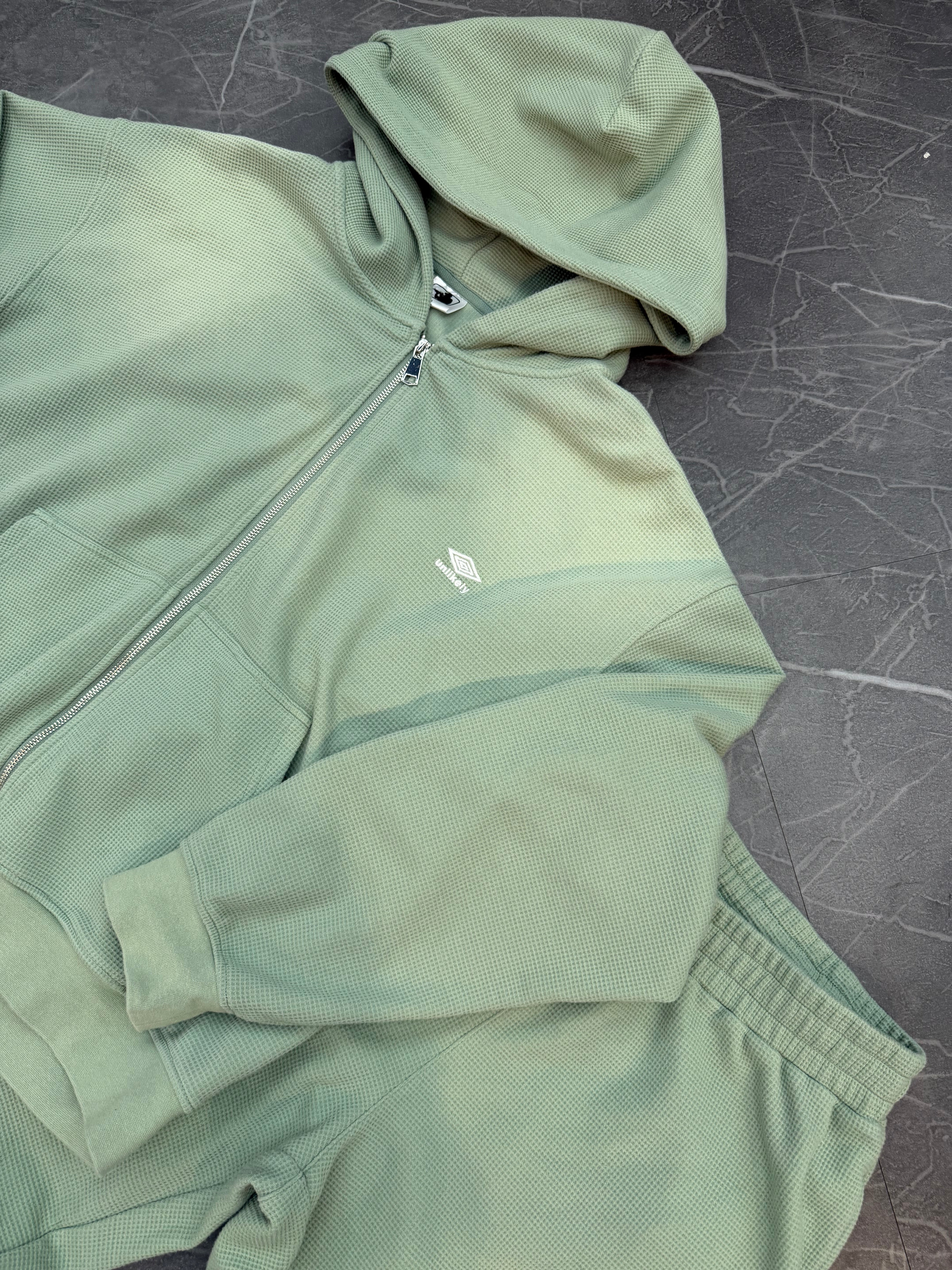 Unlikely Streetwear Mint Green Faded Thermal Set