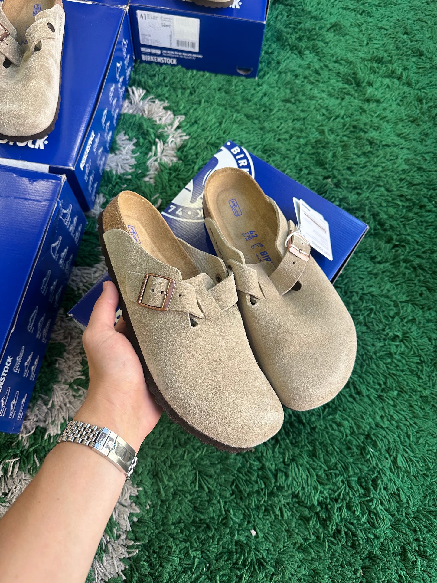 Birkenstock Clogs “Suede Taupe”