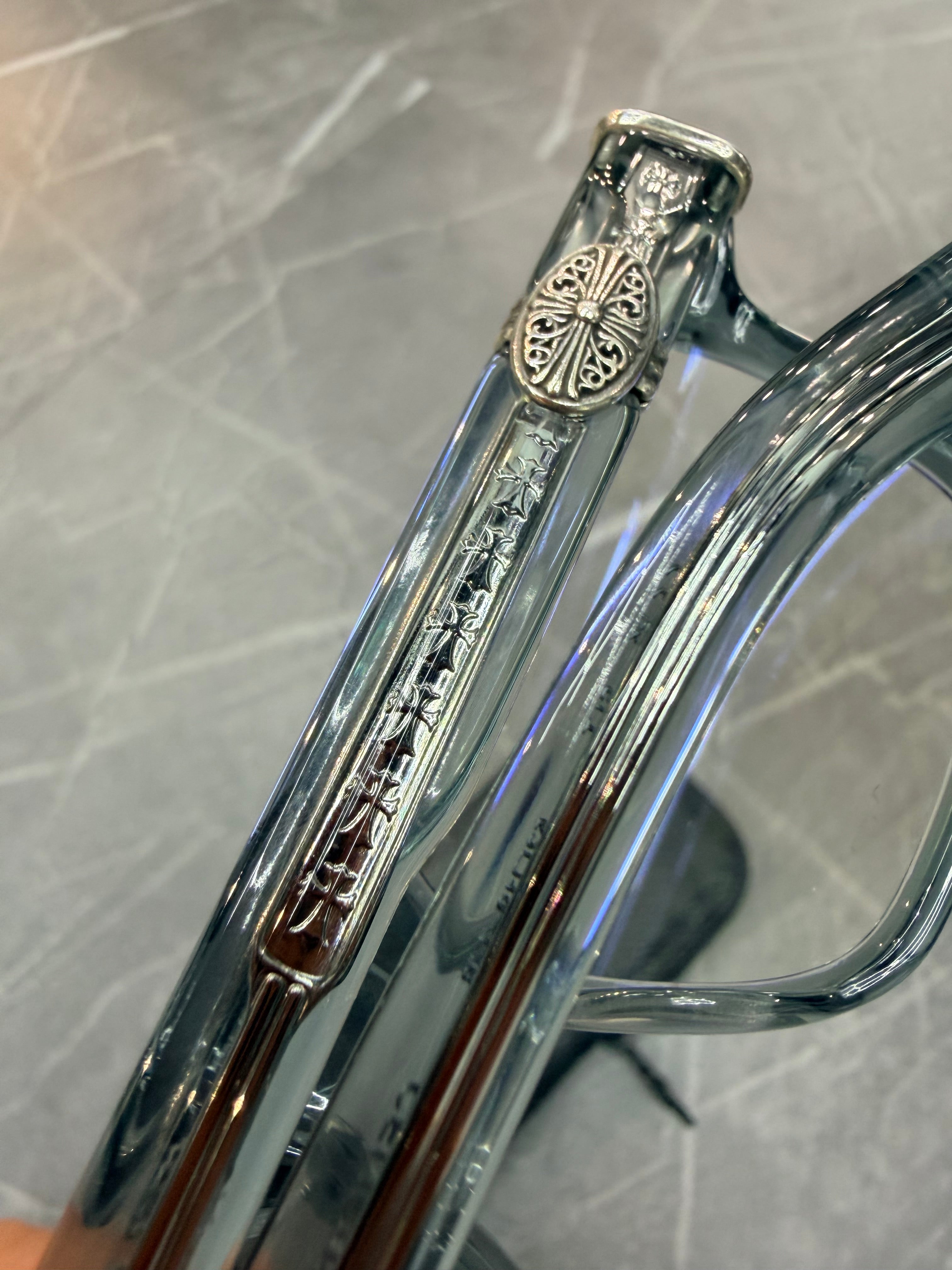 Chrome Hearts CELIBUSSY Clear Flame Glasses
