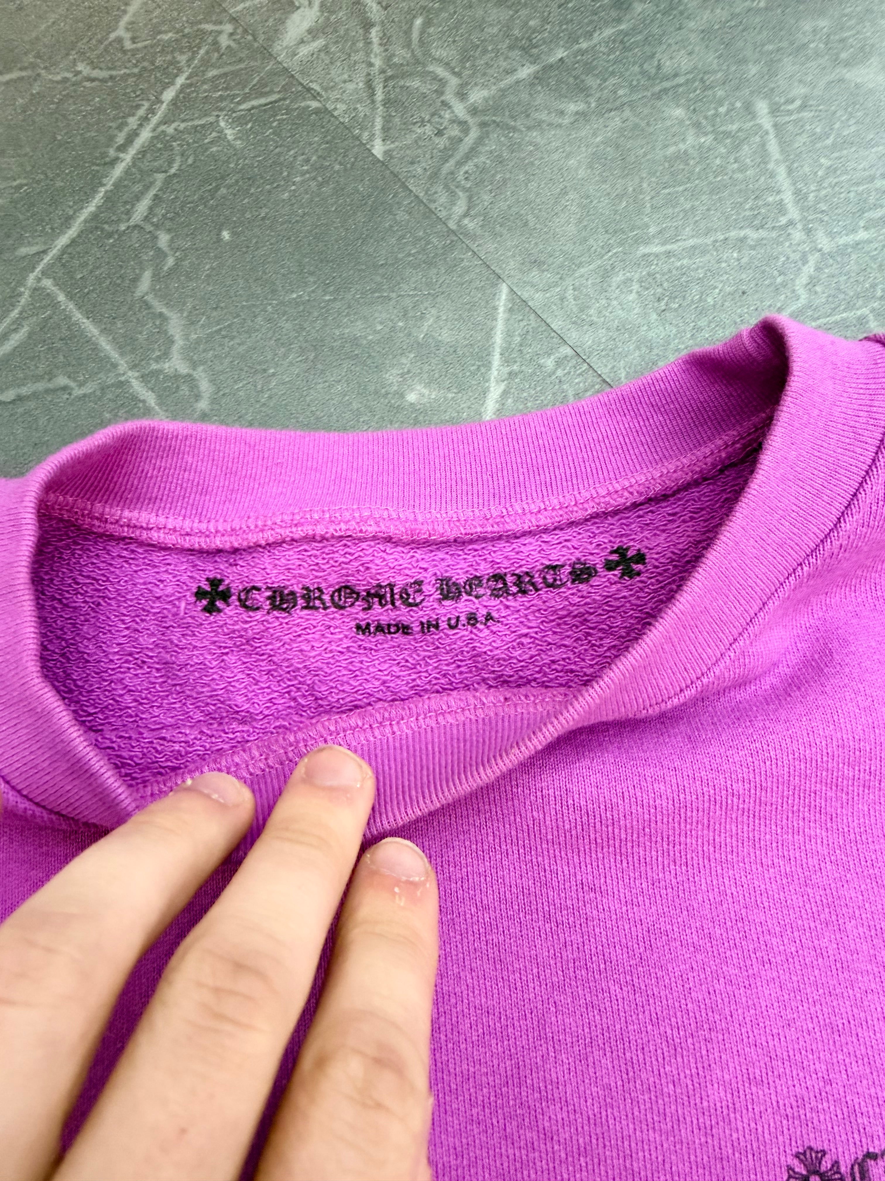 Chrome Hearts Matty Boy Spider Web Crewneck “Purple”