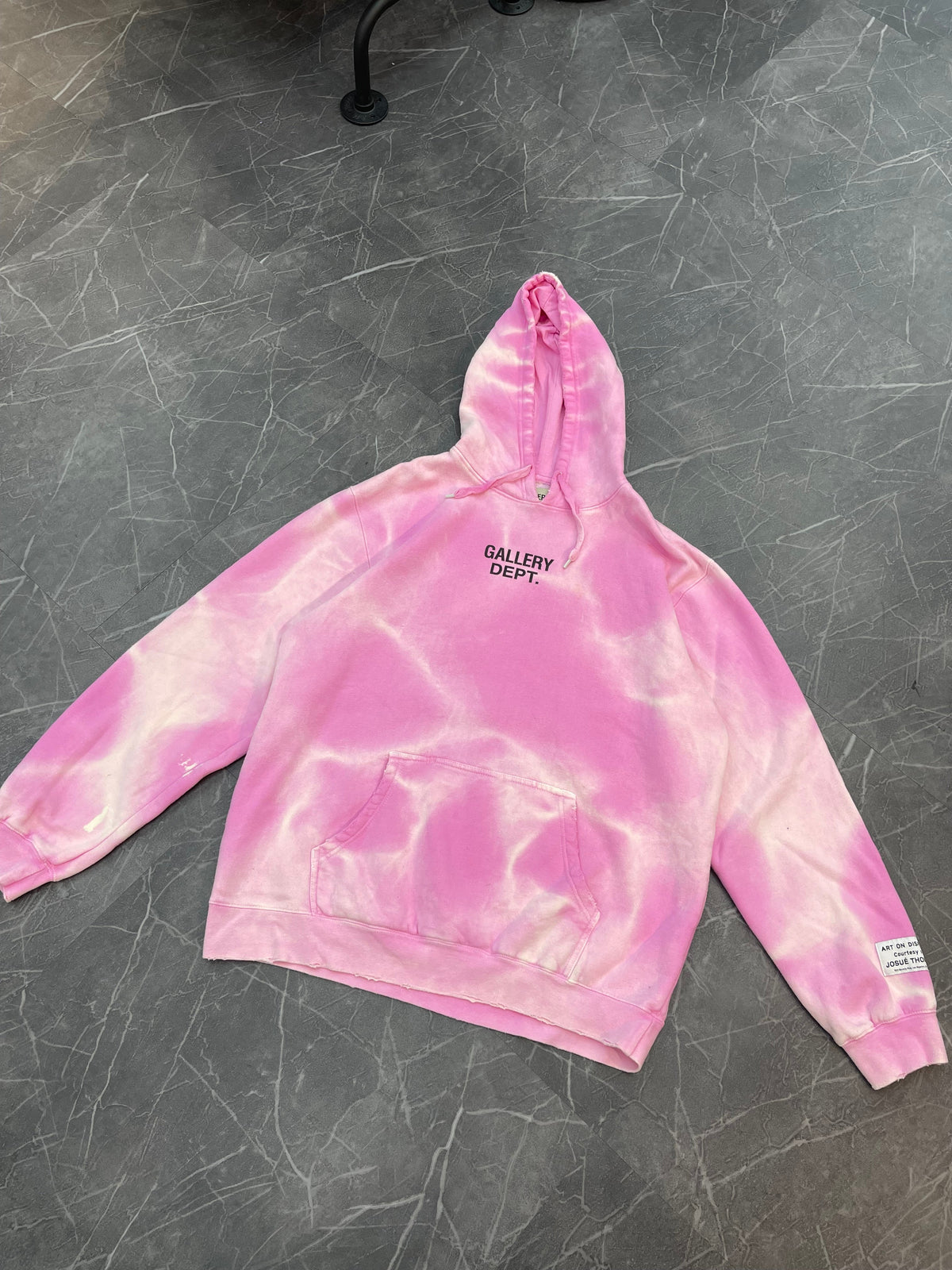 Gallery Dept. Gallery Dept Sunfaded Centered Logo Hoodie Pink (Size XXL) - Image 1