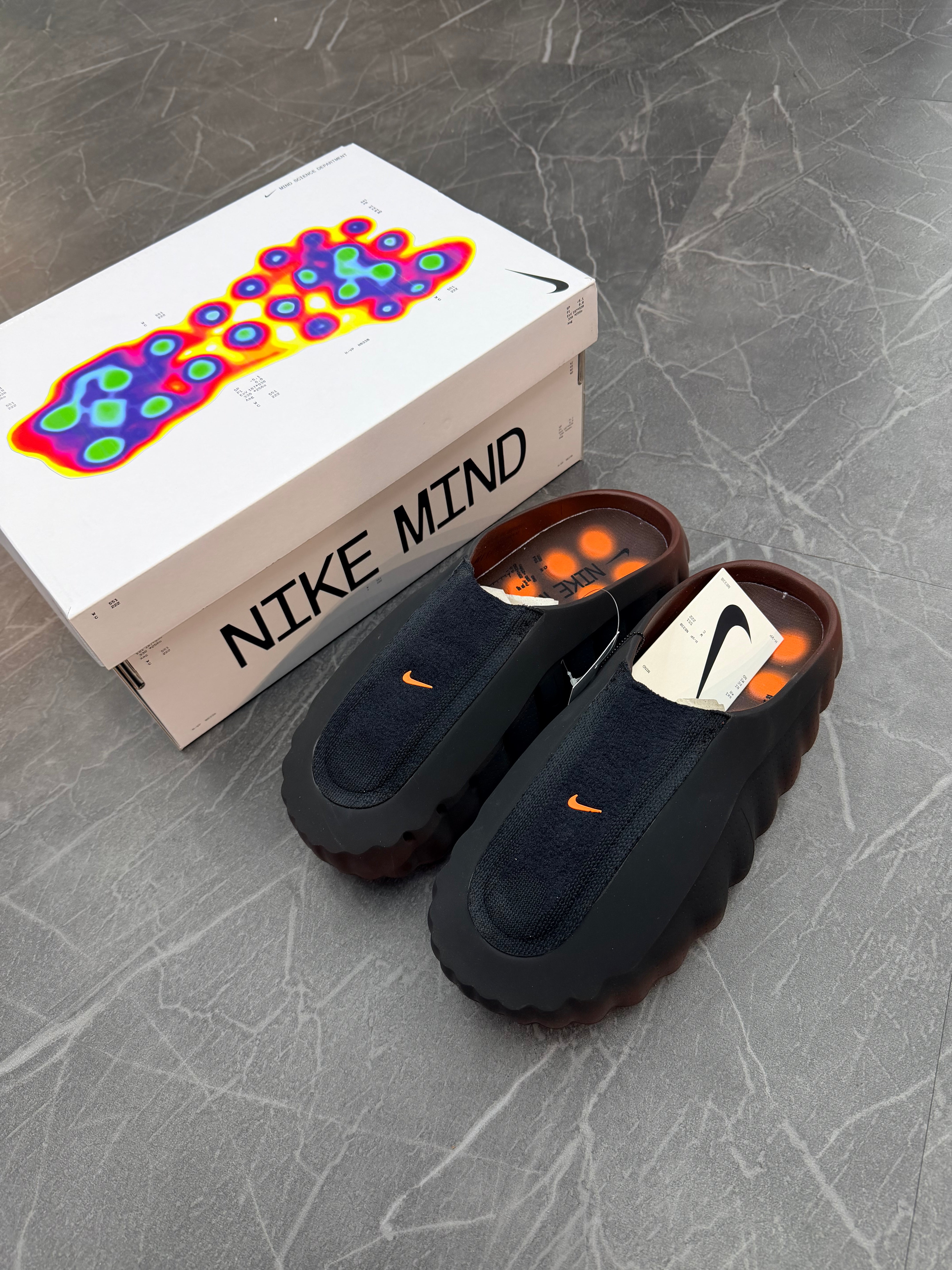 Nike Mind 001 Flyknit Slide “Bronze Eclipse Total Orange”
