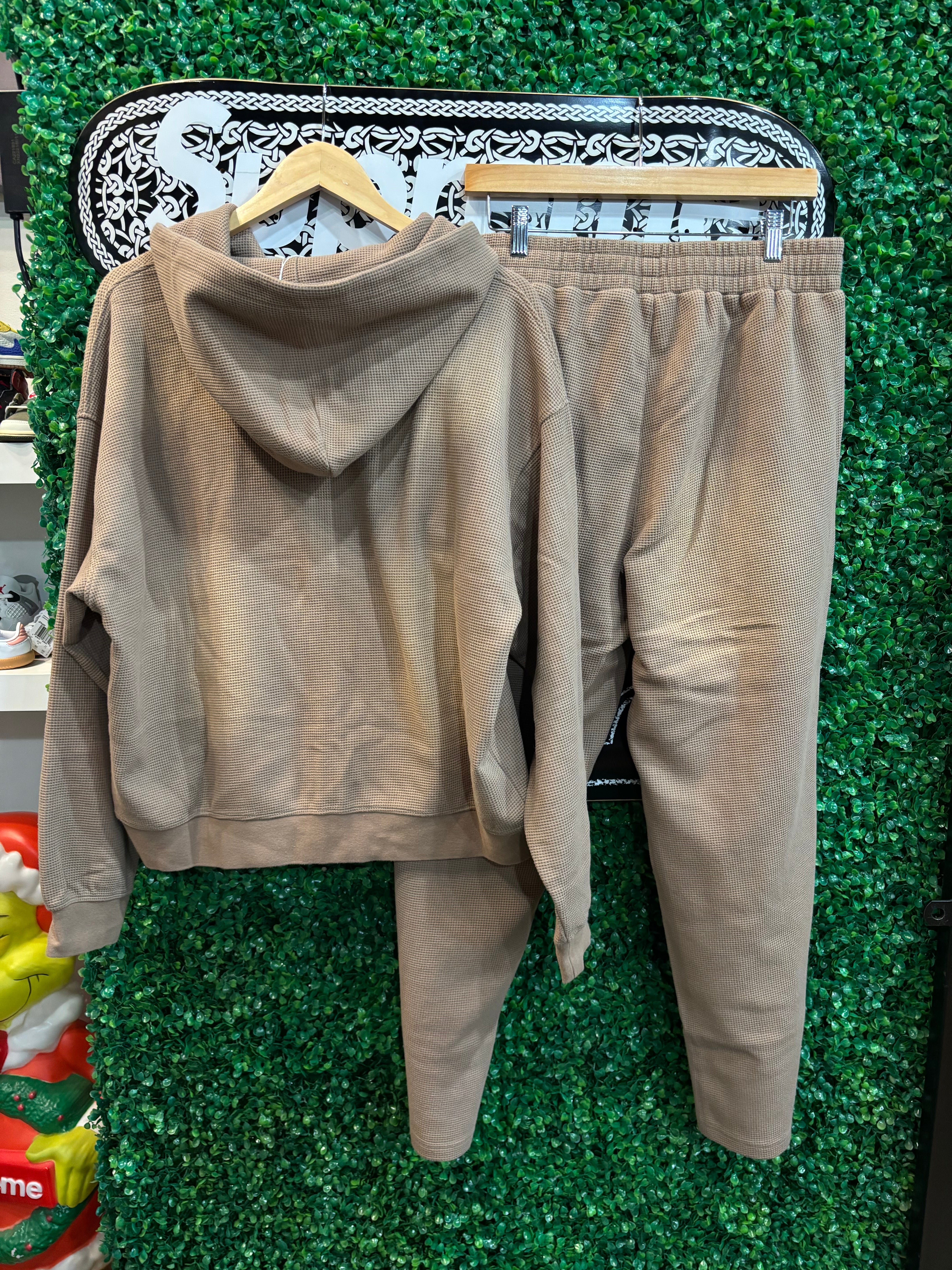 Unlikely Streetwear Coffee Brown Faded Thermal Set