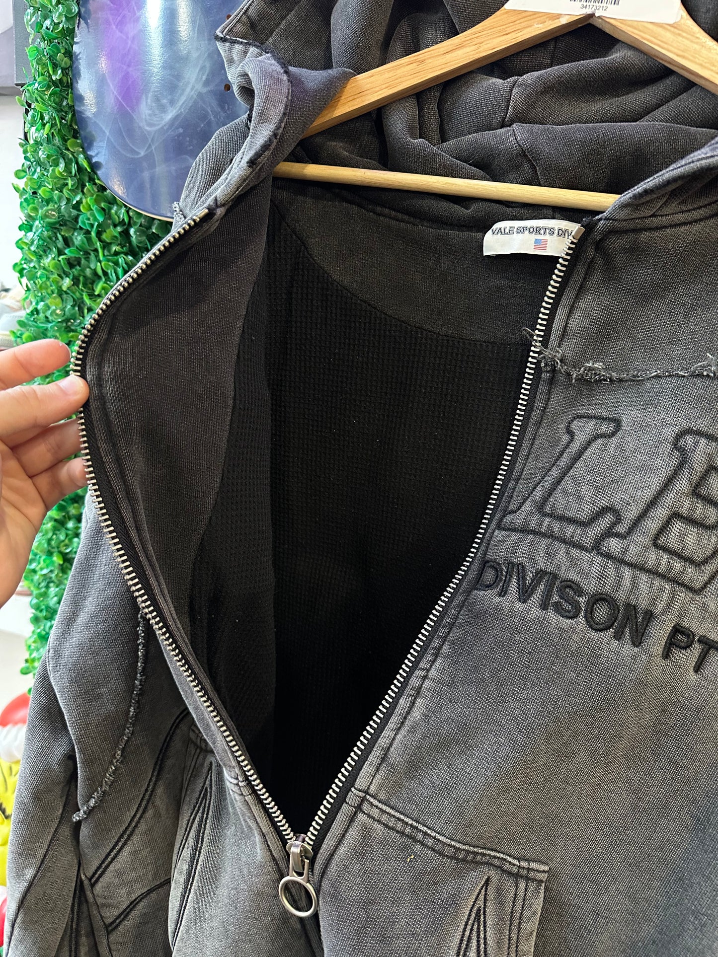 Vale Armor Zip Up Hoodie “Grey”