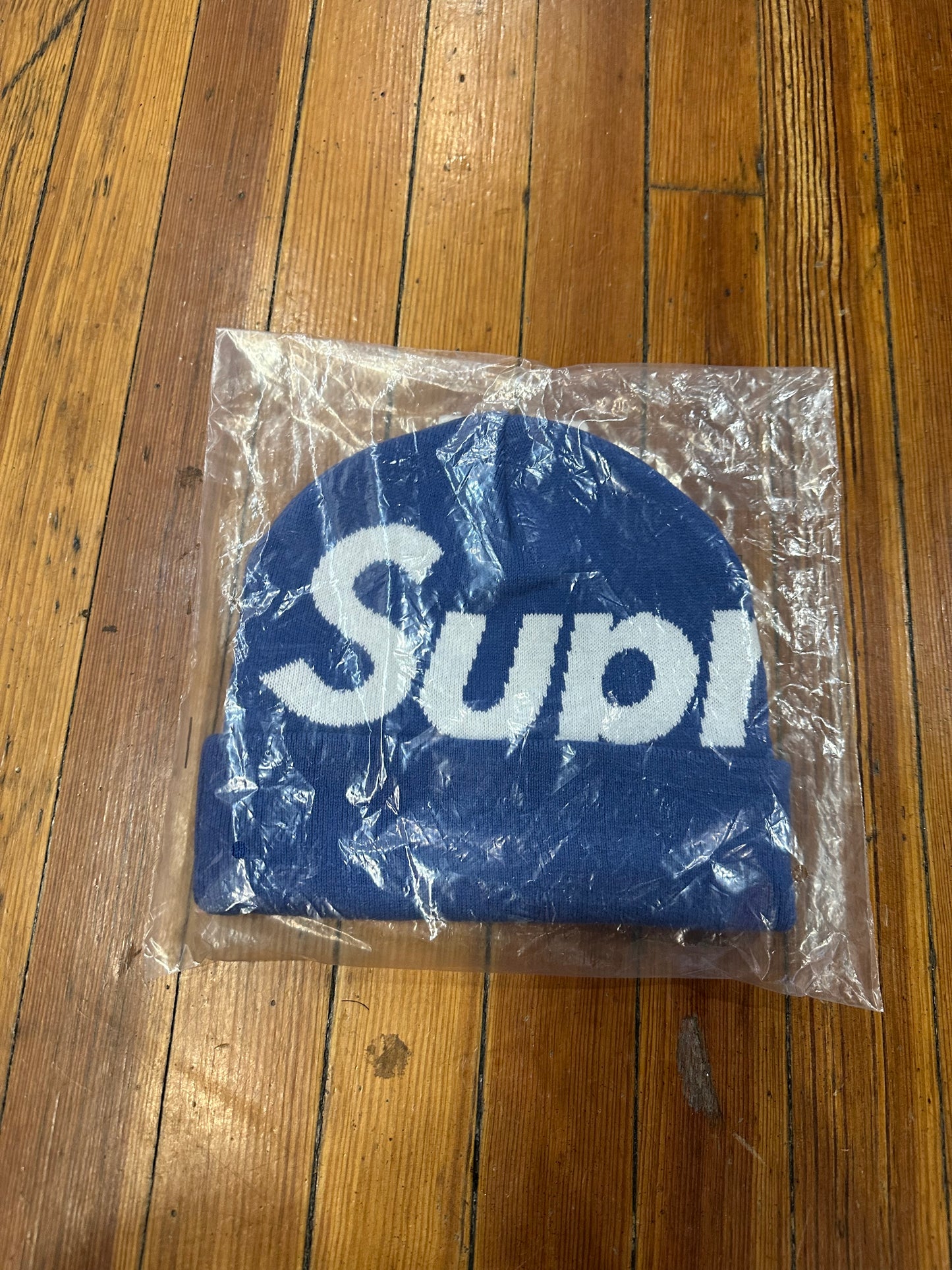 Supreme Beanie Big Logo “Blue”