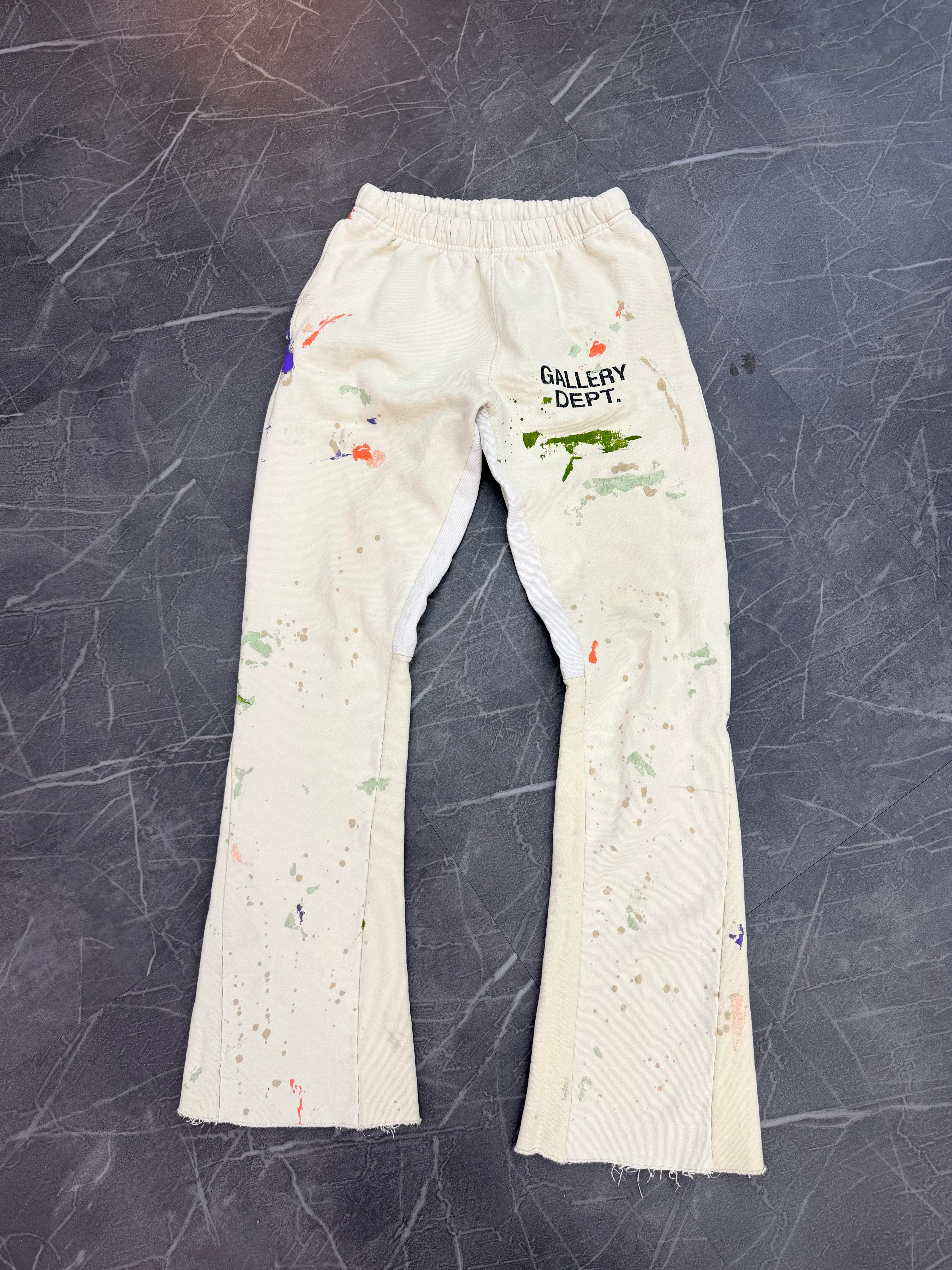 Gallery Dept Cream Flare Sweatpants