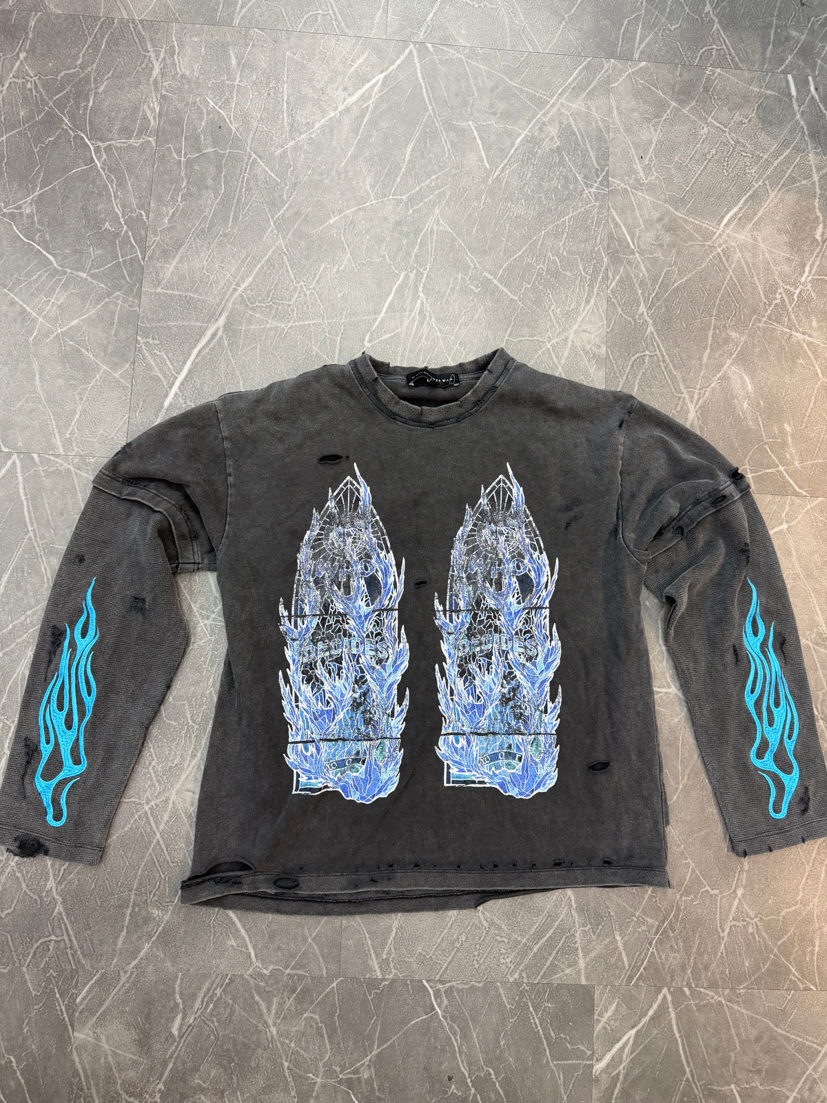 Who Decides War Longsleeve “Blue Wash”