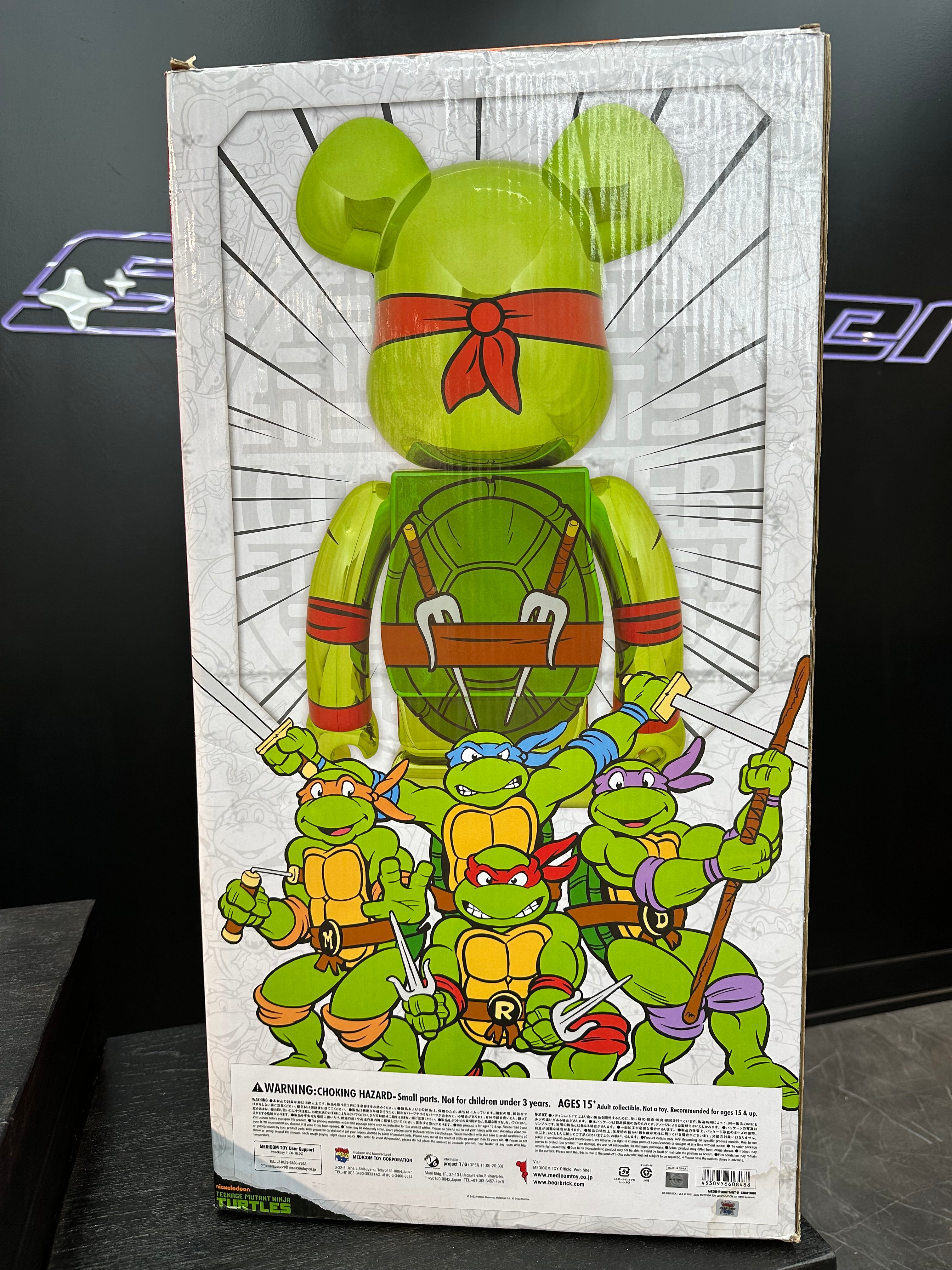 Bearbrick 1000% “Teenage Mutant Ninja Turtles Raphael Chrome”