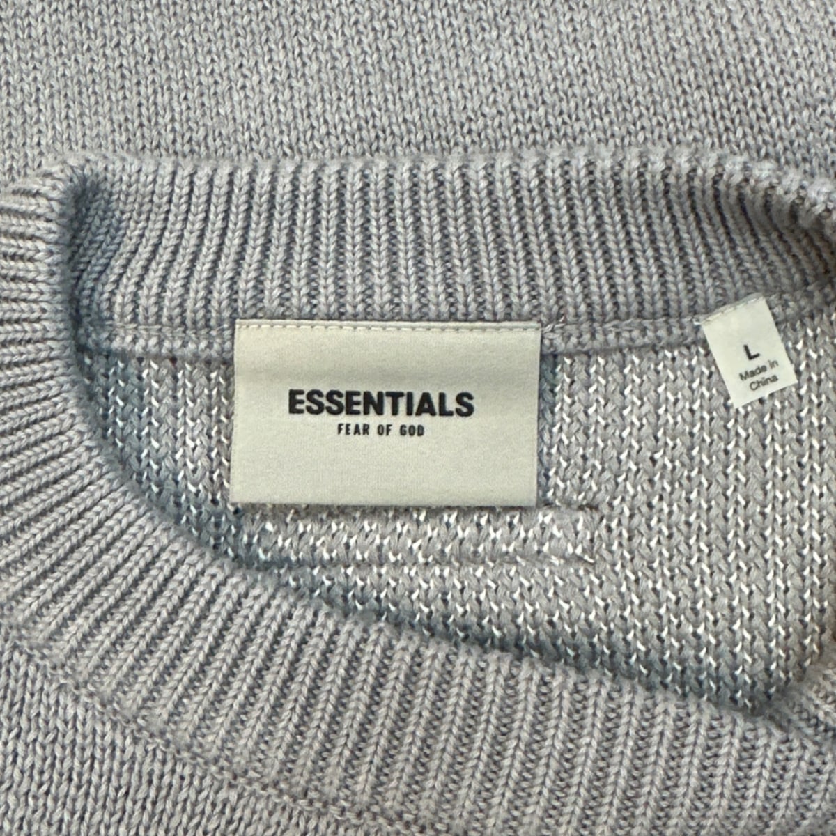 Fear of God Essentials Knit Sweater Pebble - Image 3