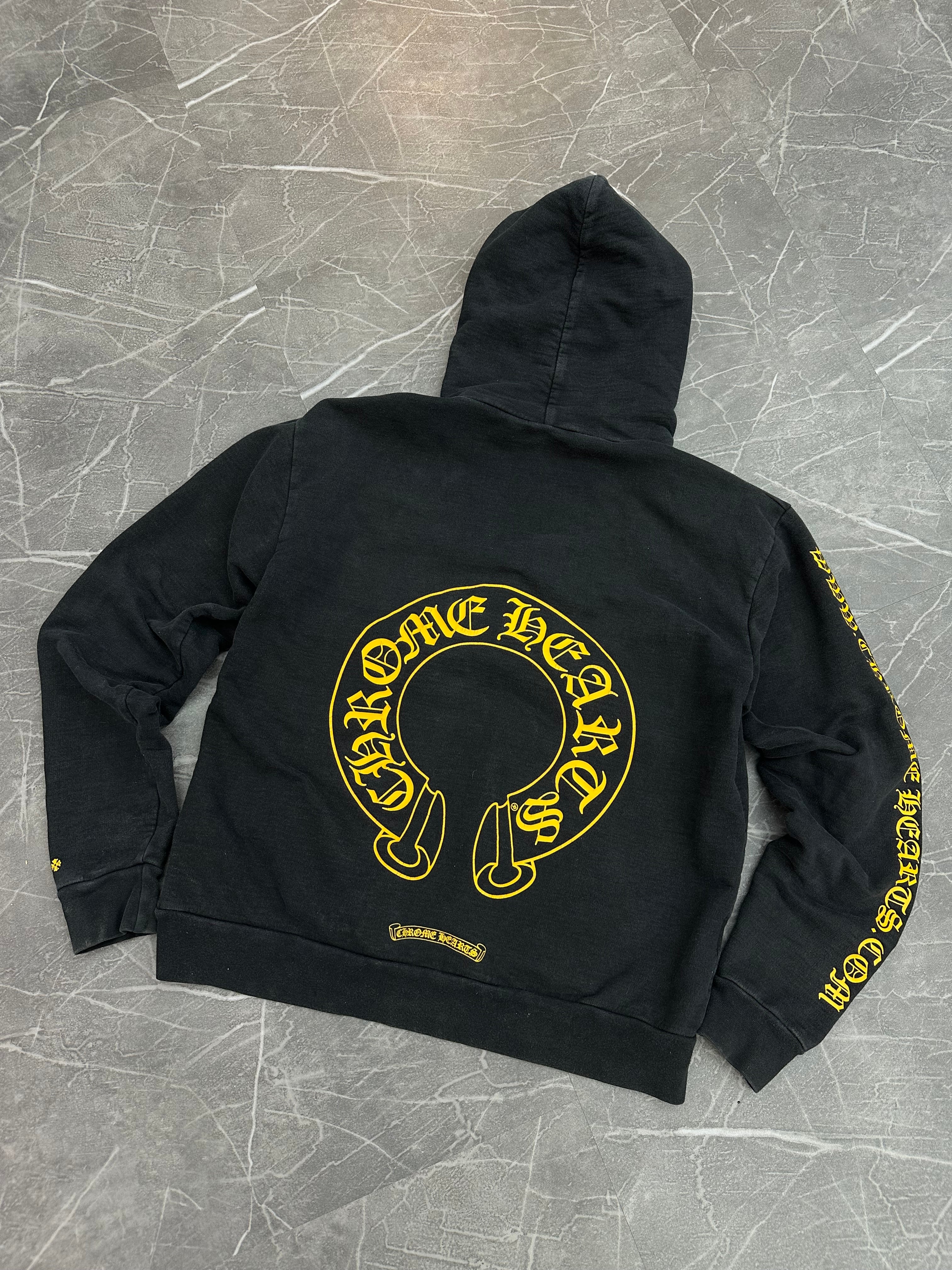 Chrome Hearts Online Exclusive Hoodie Black Yellow