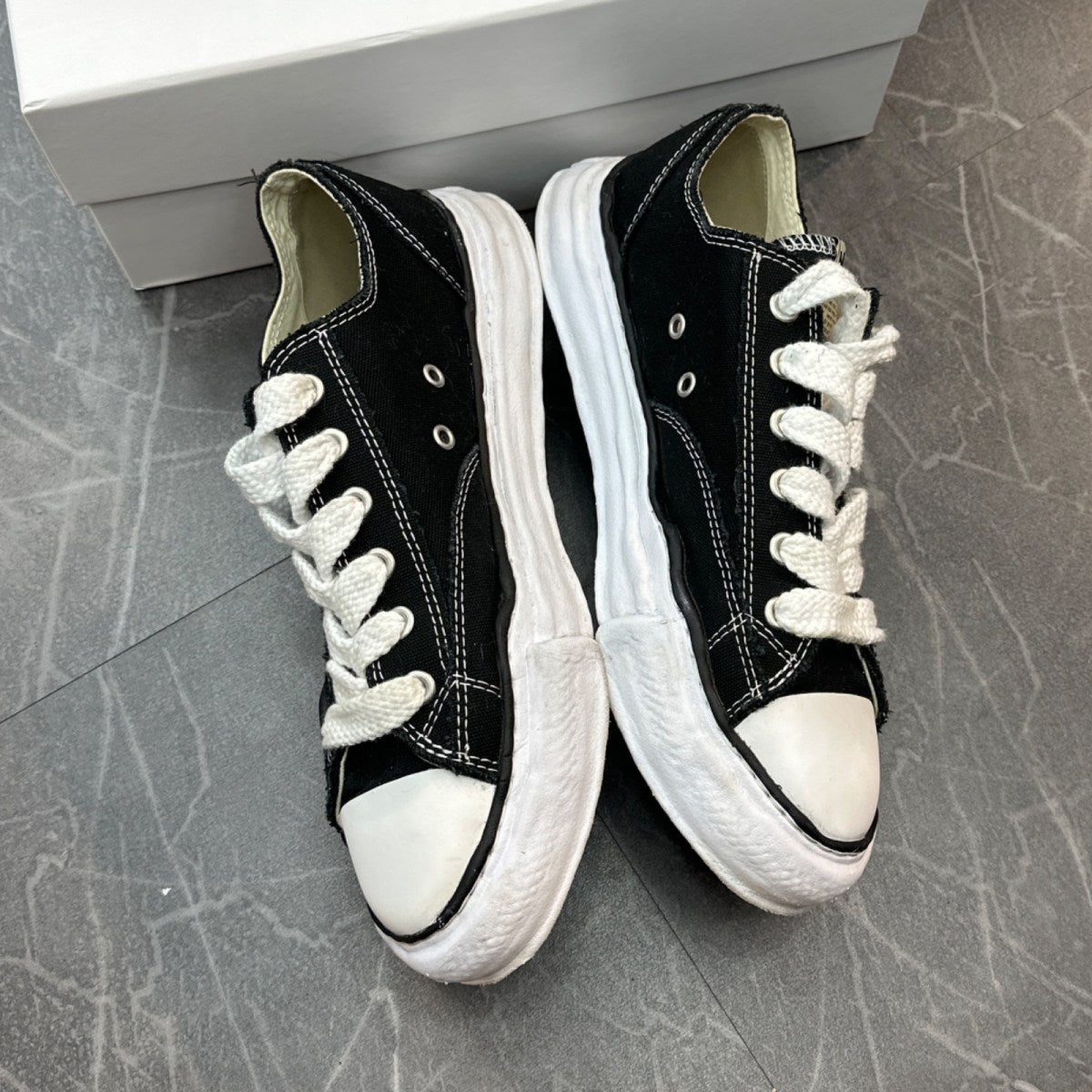Maison Mihara Yasuhiro Peterson OG Sole Canvas Low Black - Image 2