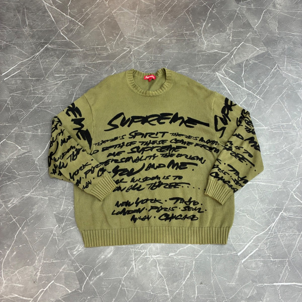 Supreme Futura Sweater Olive - Image 1