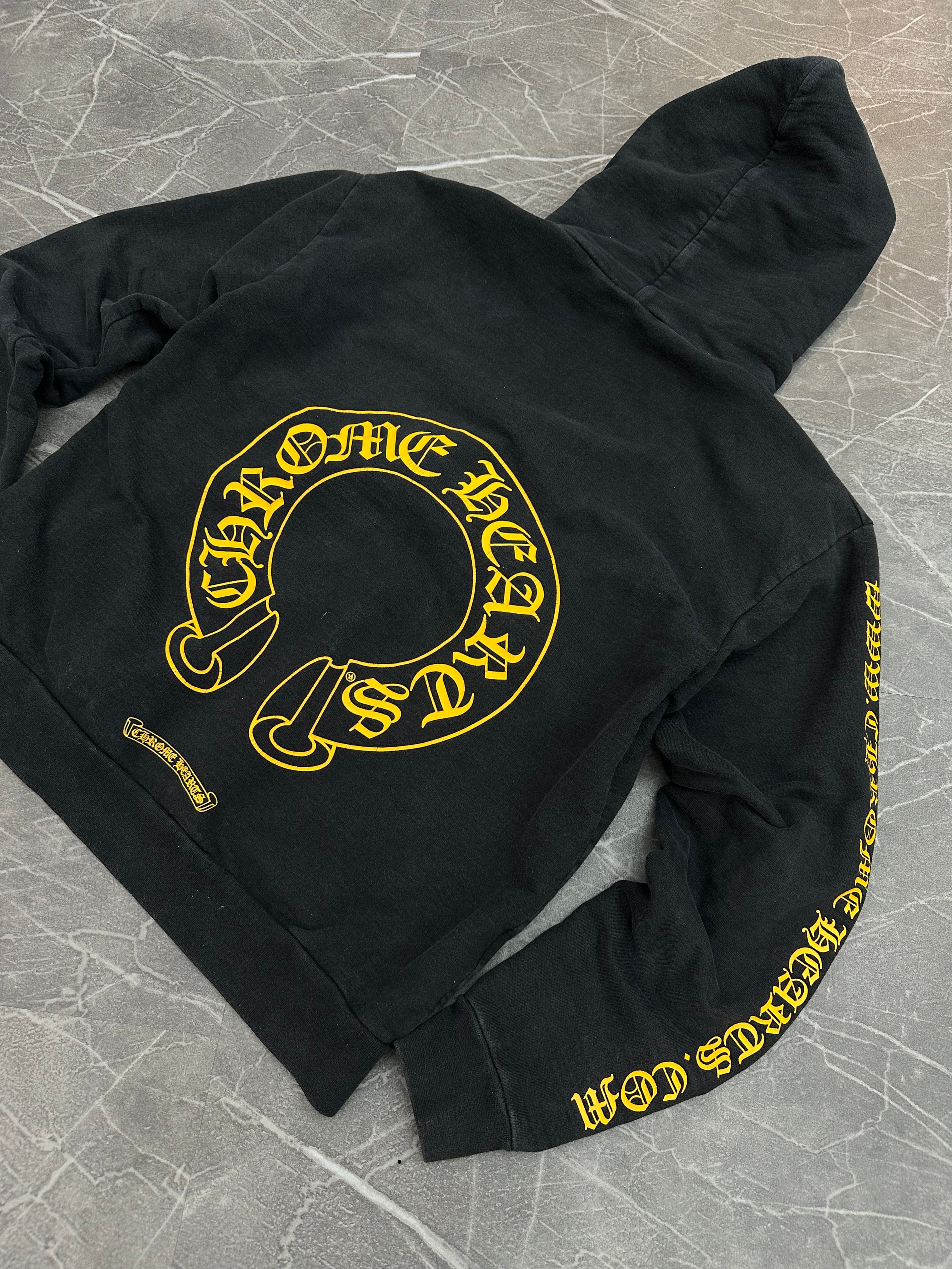 Chrome Hearts Online Exclusive Hoodie Black Yellow