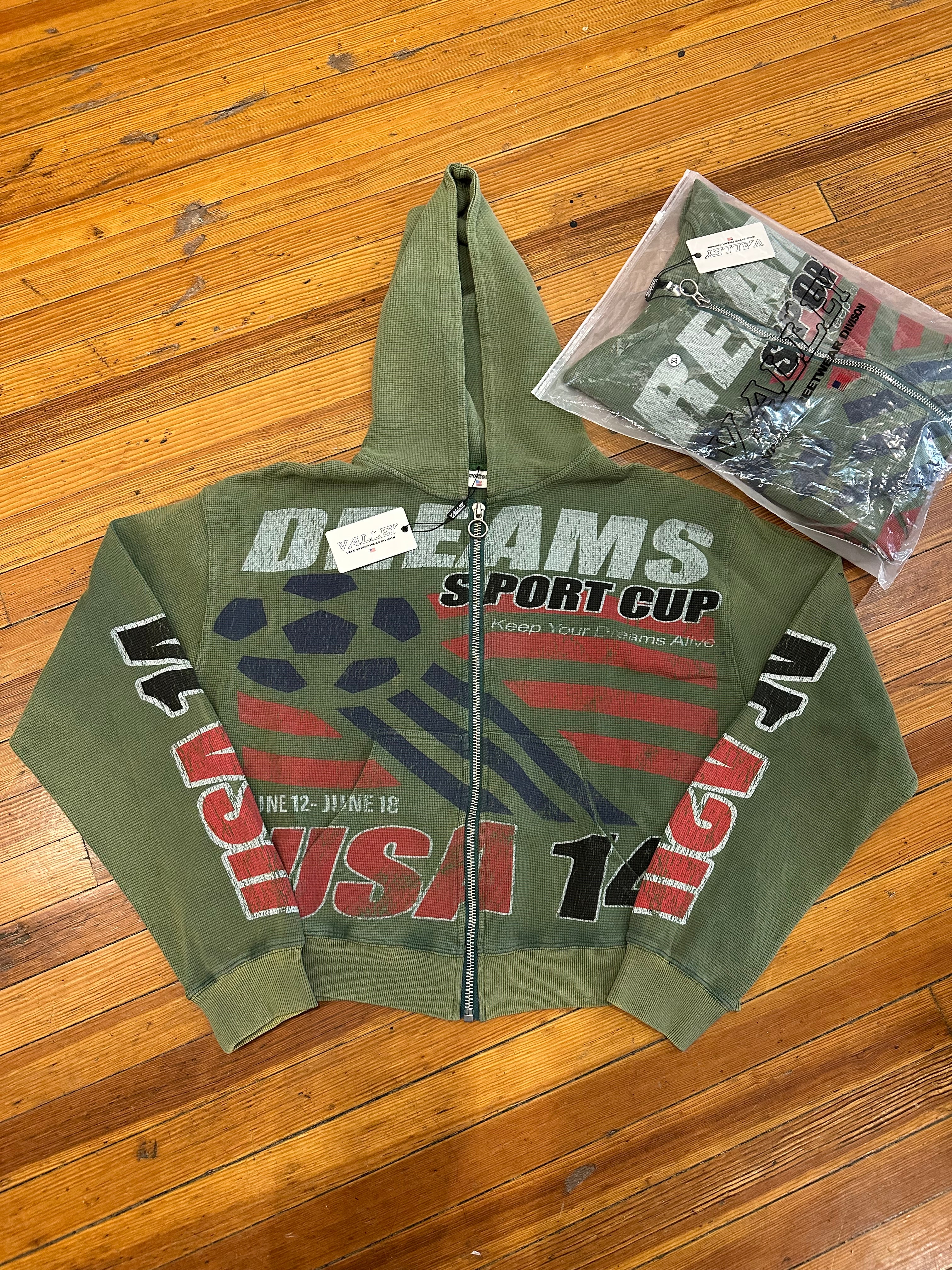 Vale USA14 Thermal Green Zip Up