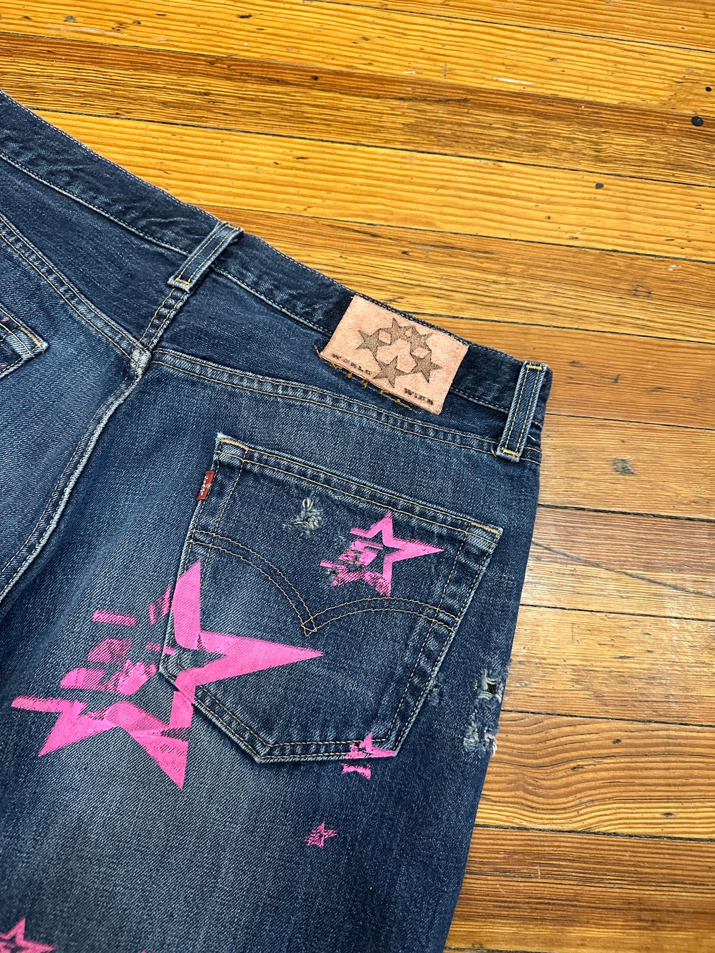 Sp5der Pink 5Star Denim Jeans (36)