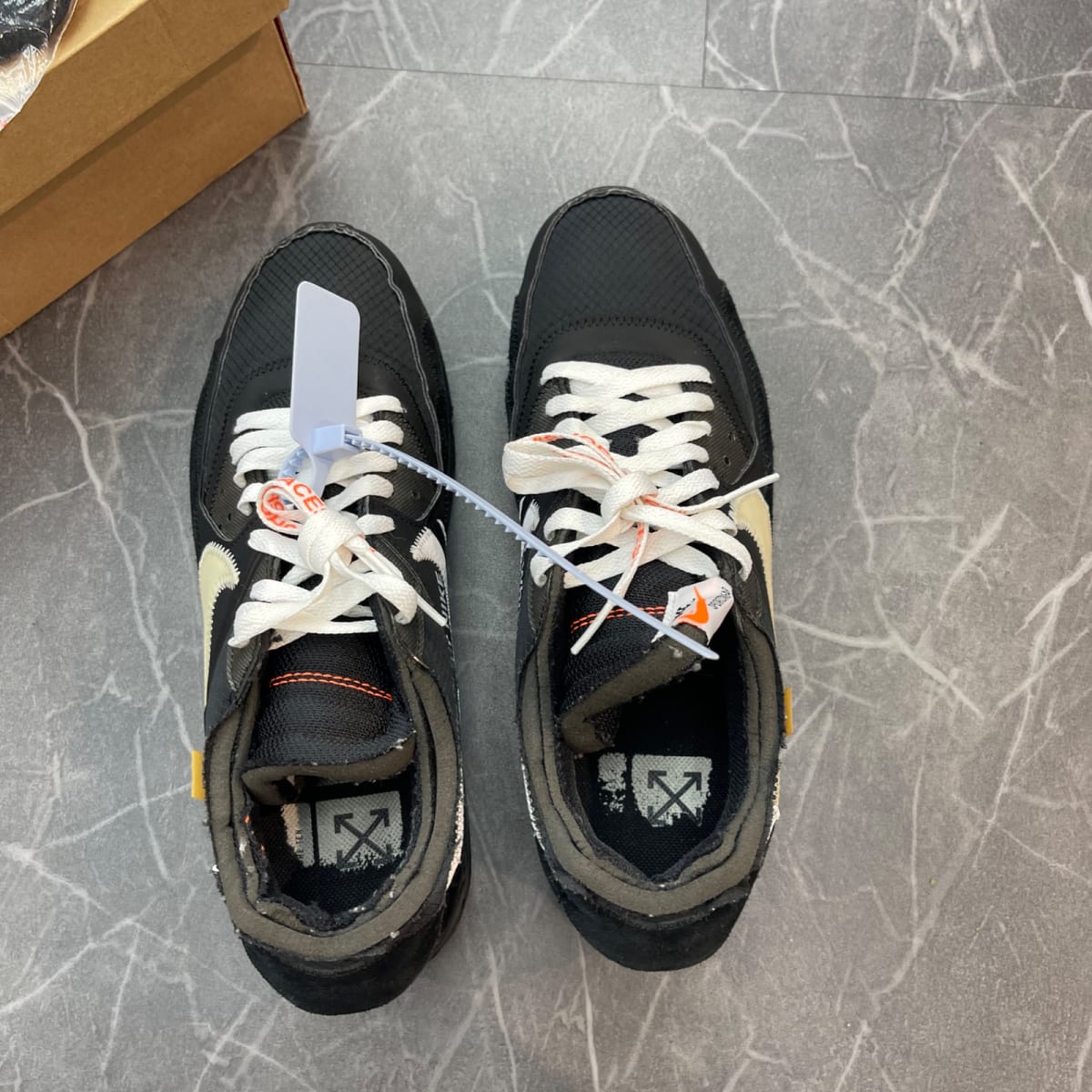 Nike Air Max 90 Off-White Black (Size 10.5) (Lightly Worn)