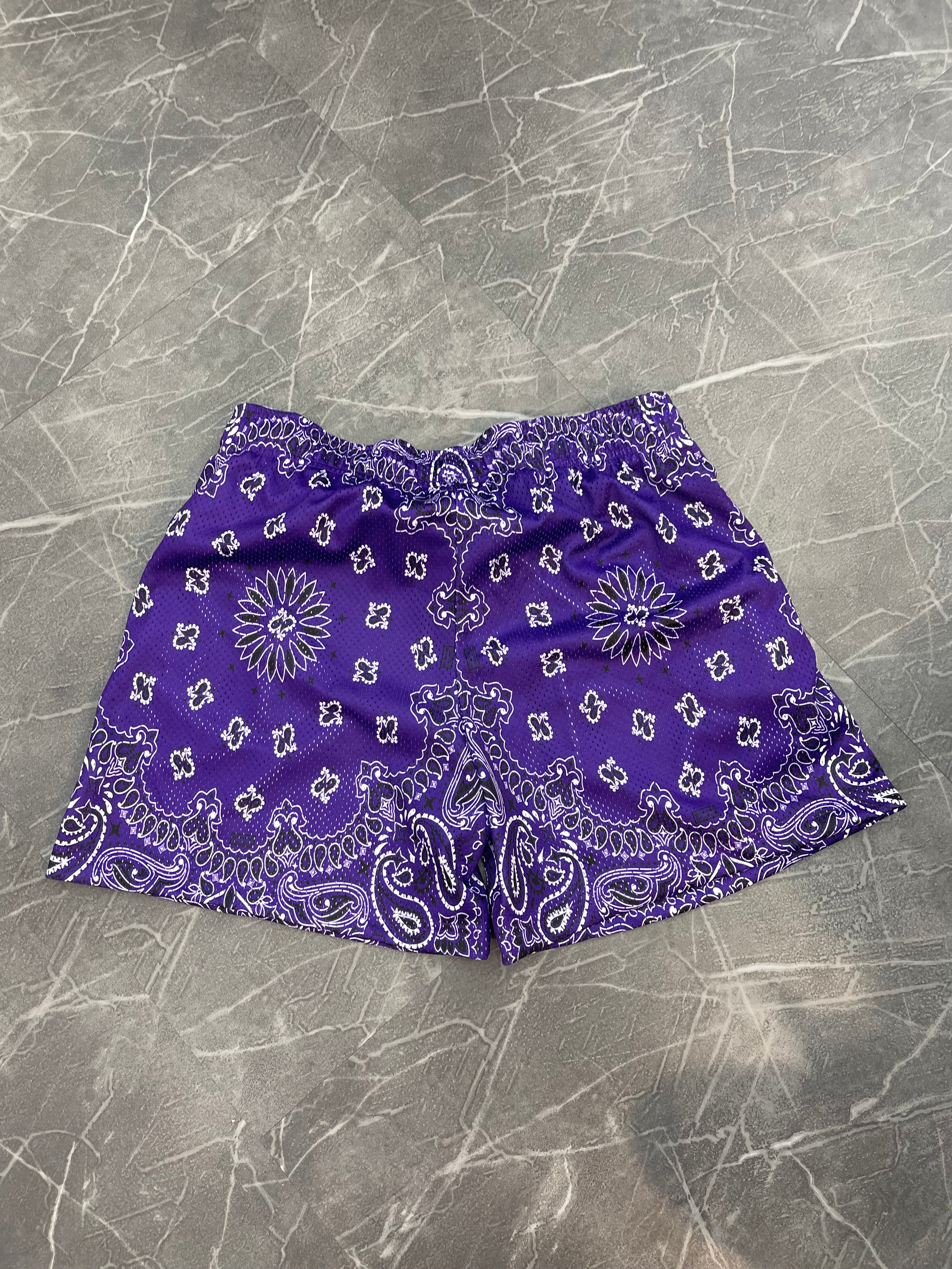 Bravest Studios Purple Paisley Shorts