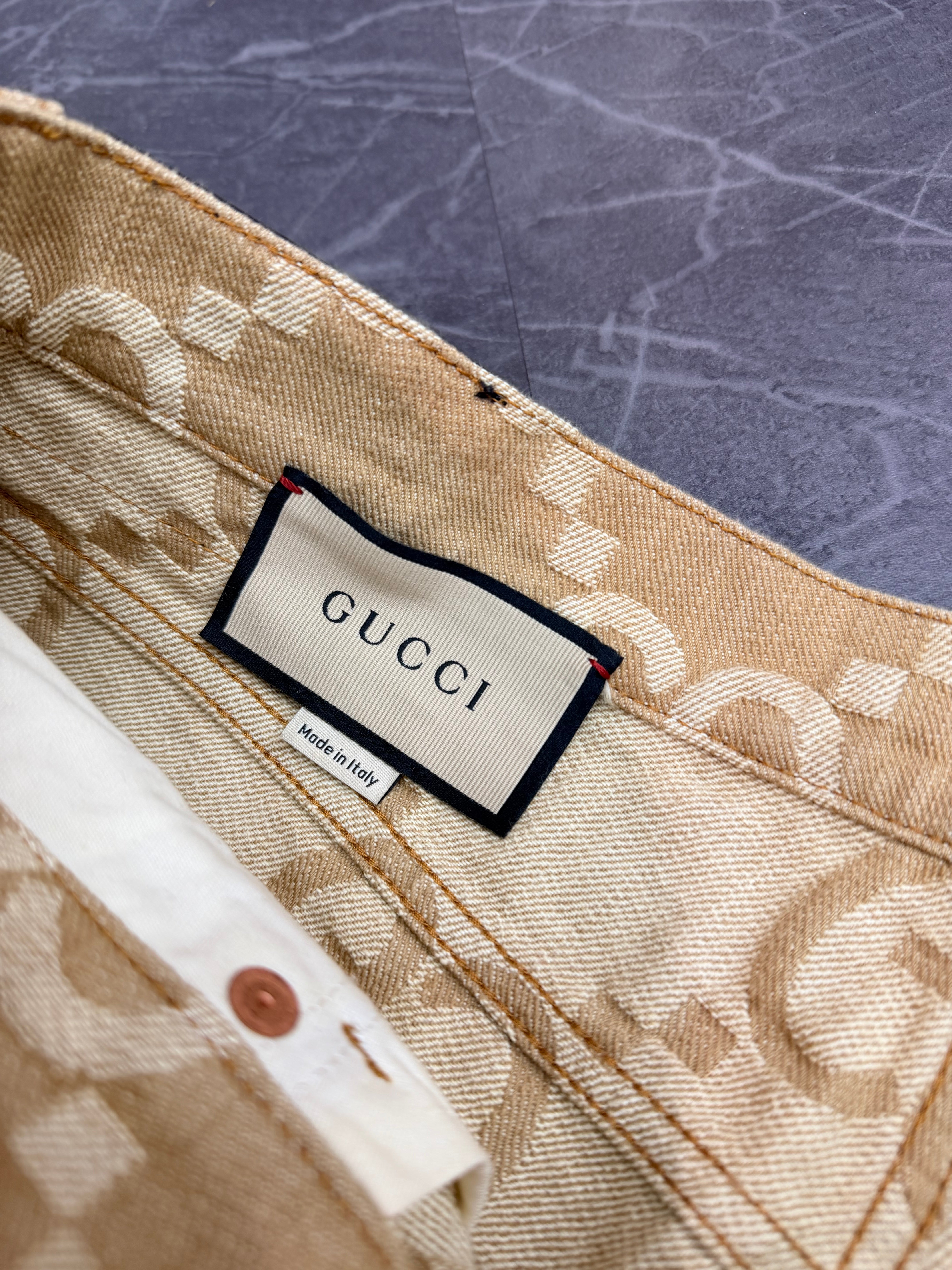 Gucci x Pikarar Embroidered Denim Jeans