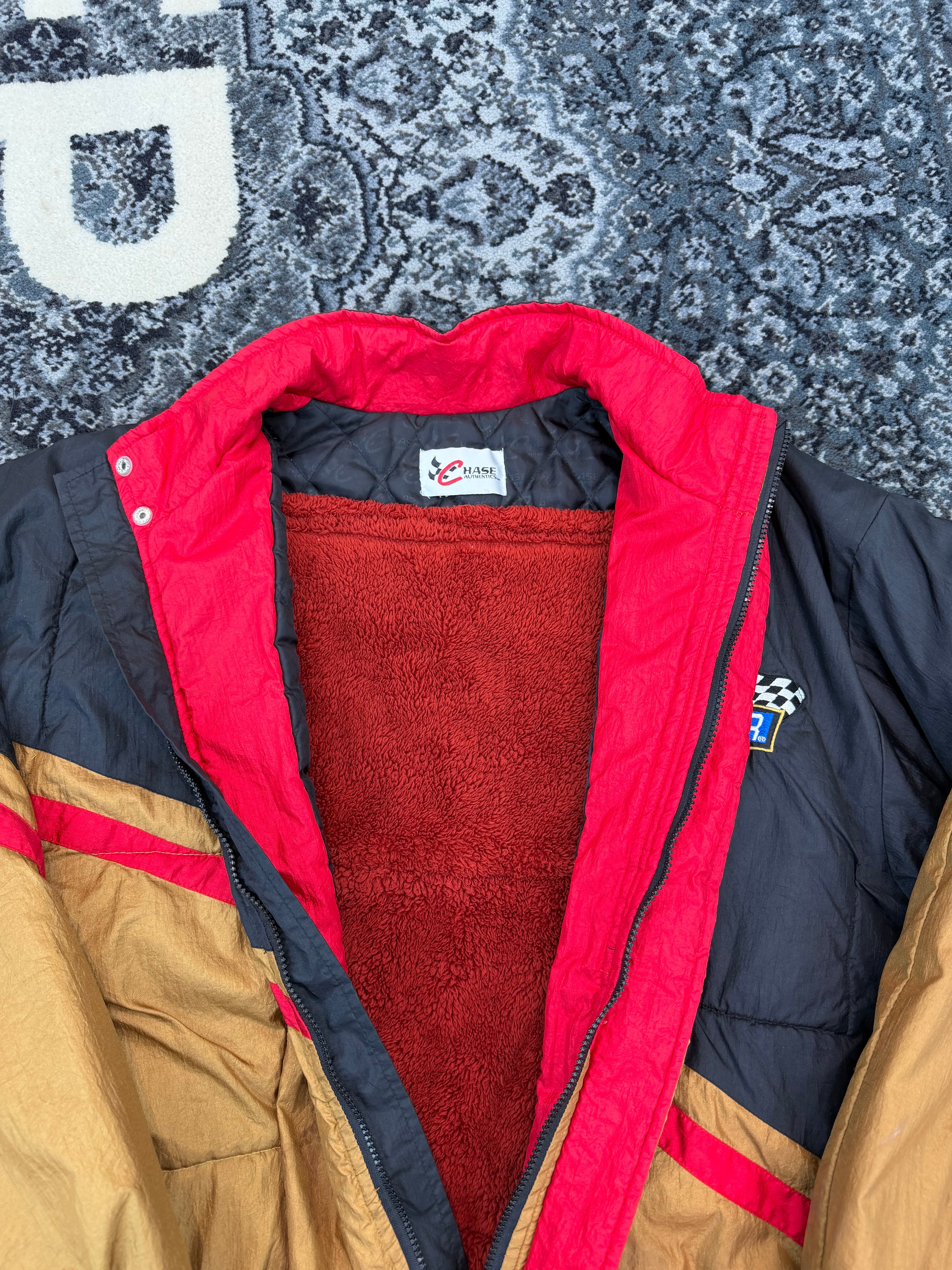 Vintage Chase NASCAR 50th Anniversary Puffer Zip-Up (M)