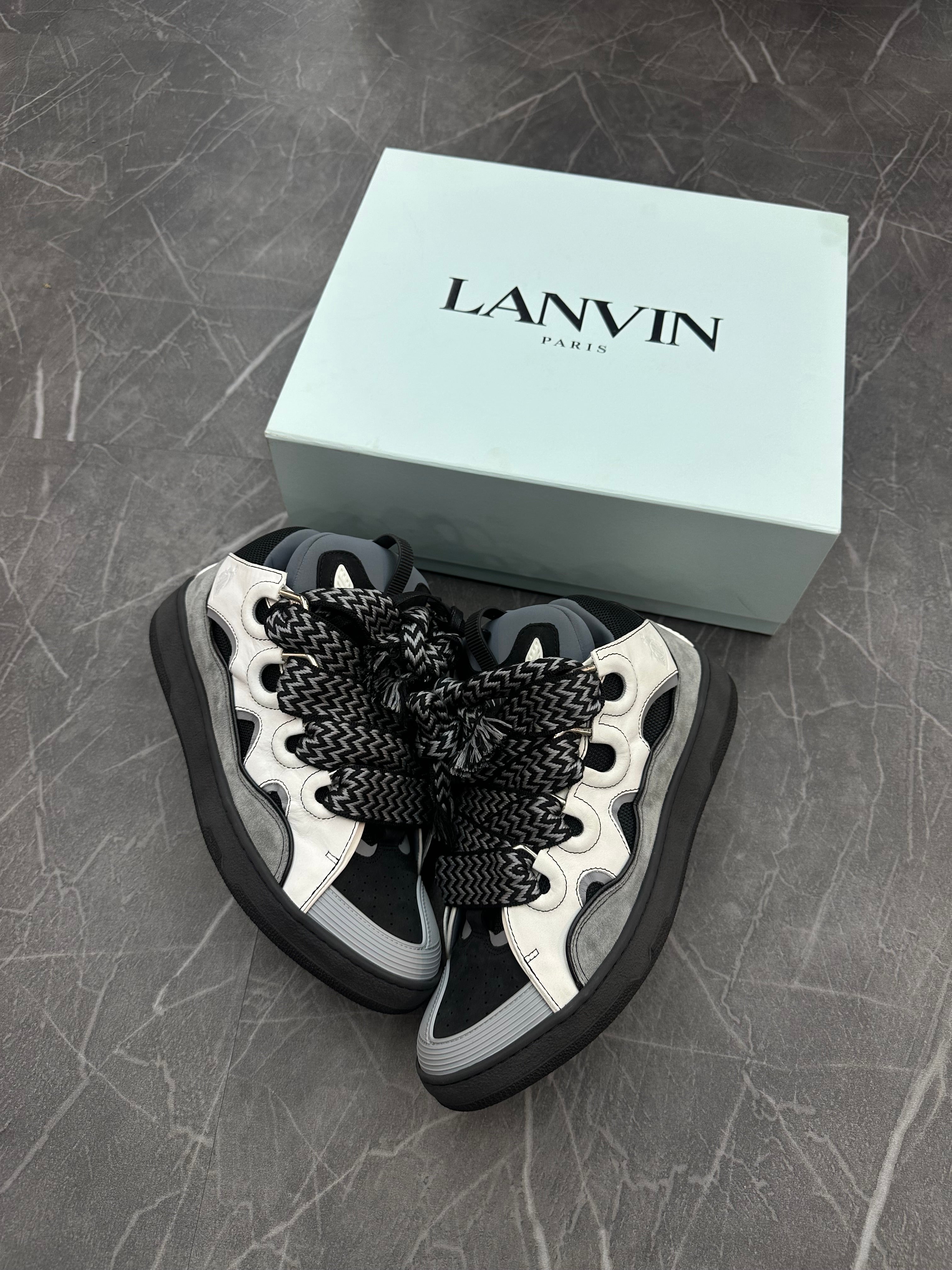 Lanvin Curb Sneakers “Black Grey”