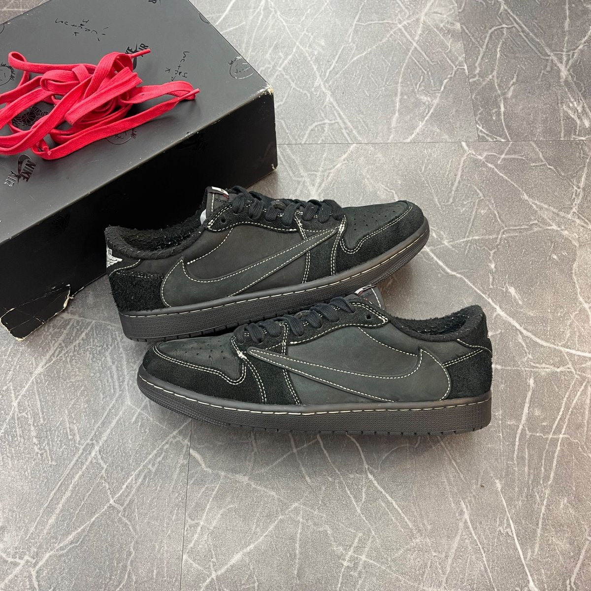 Jordan 1 Retro Low OG SP Travis Scott Black Phantom (Size 10) (Lightly Worn)