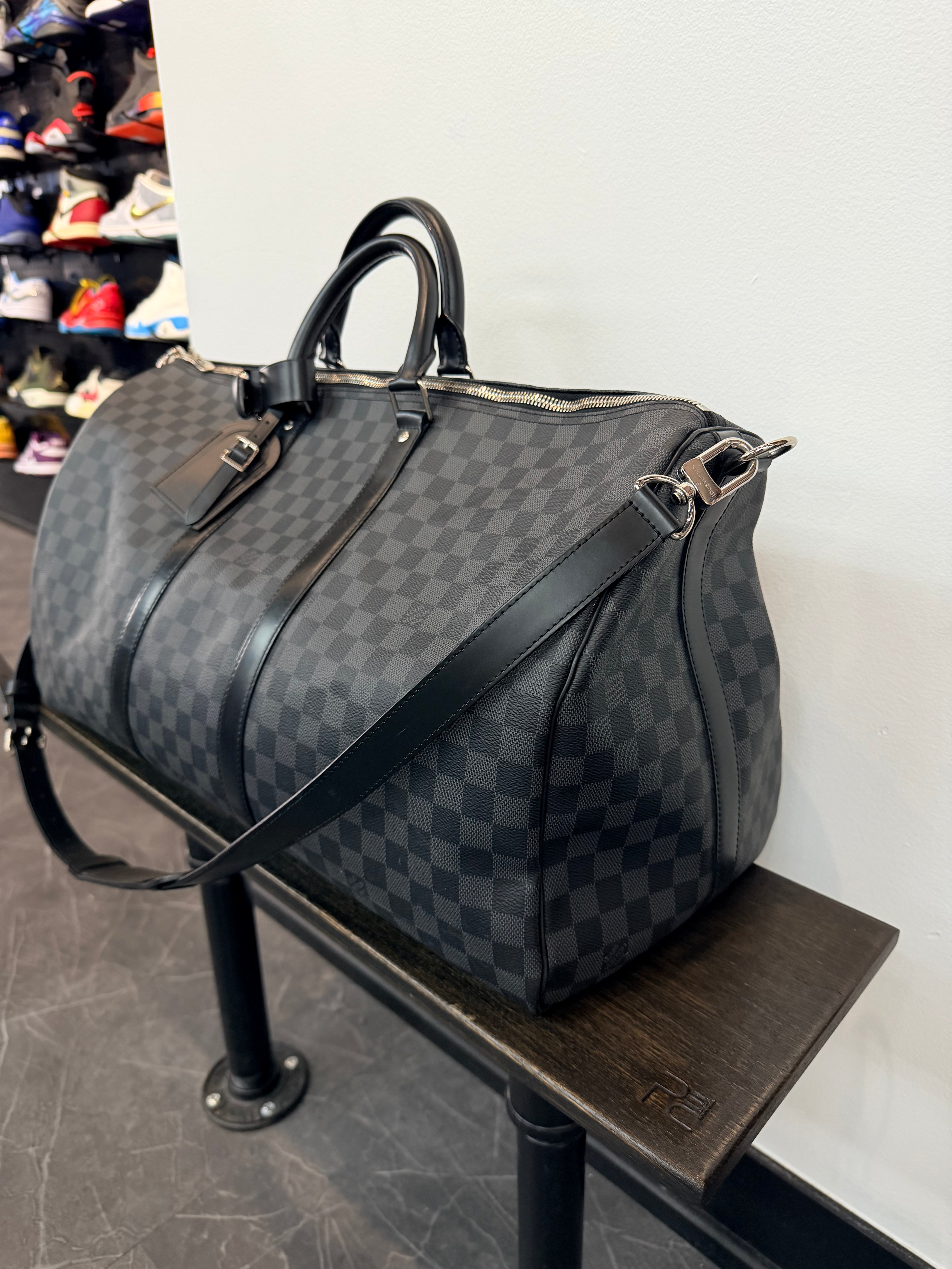 Louis Vuitton Black Monogram Duffle Bag
