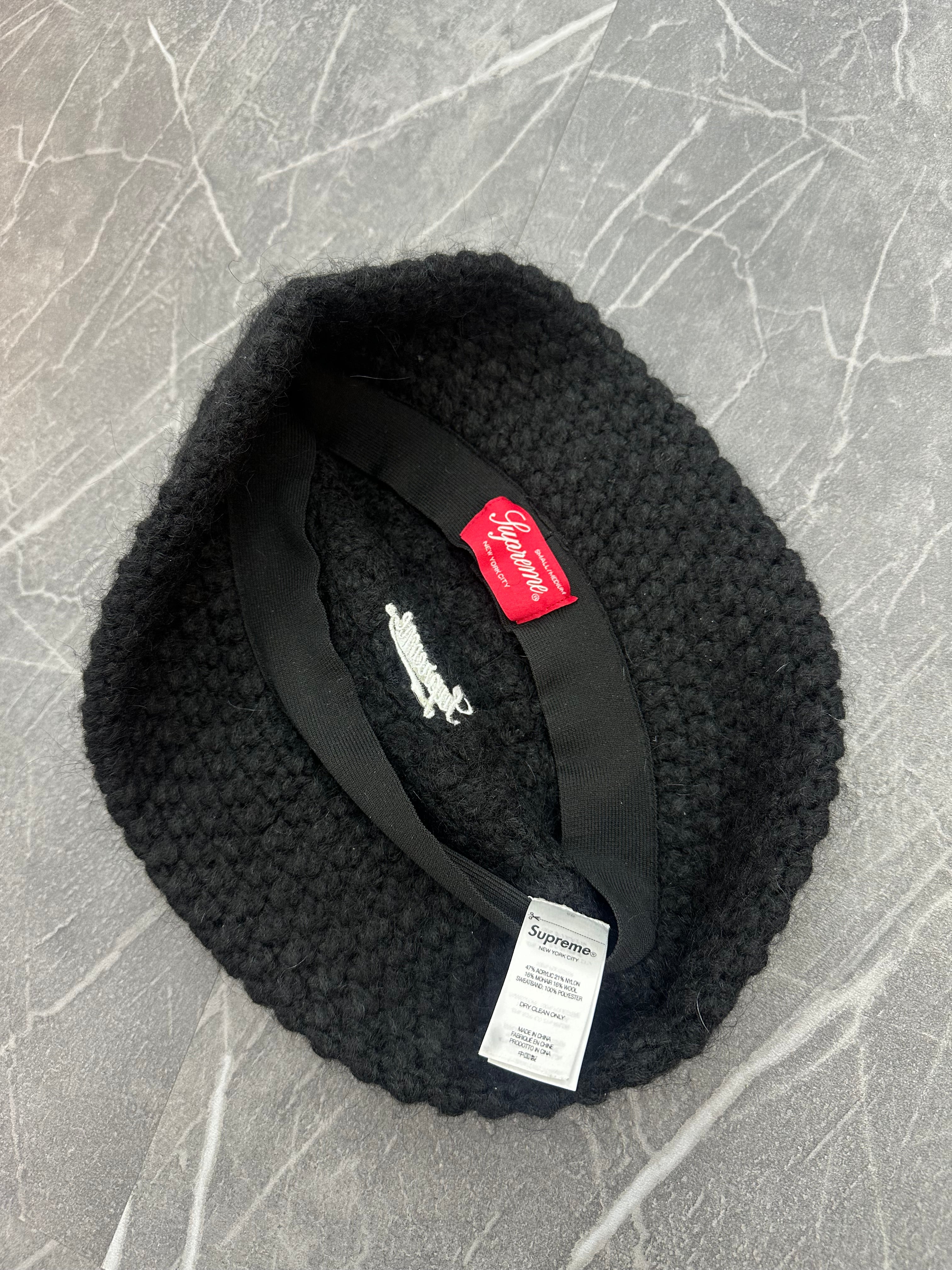 Supreme Crochet Bucket Hat Black