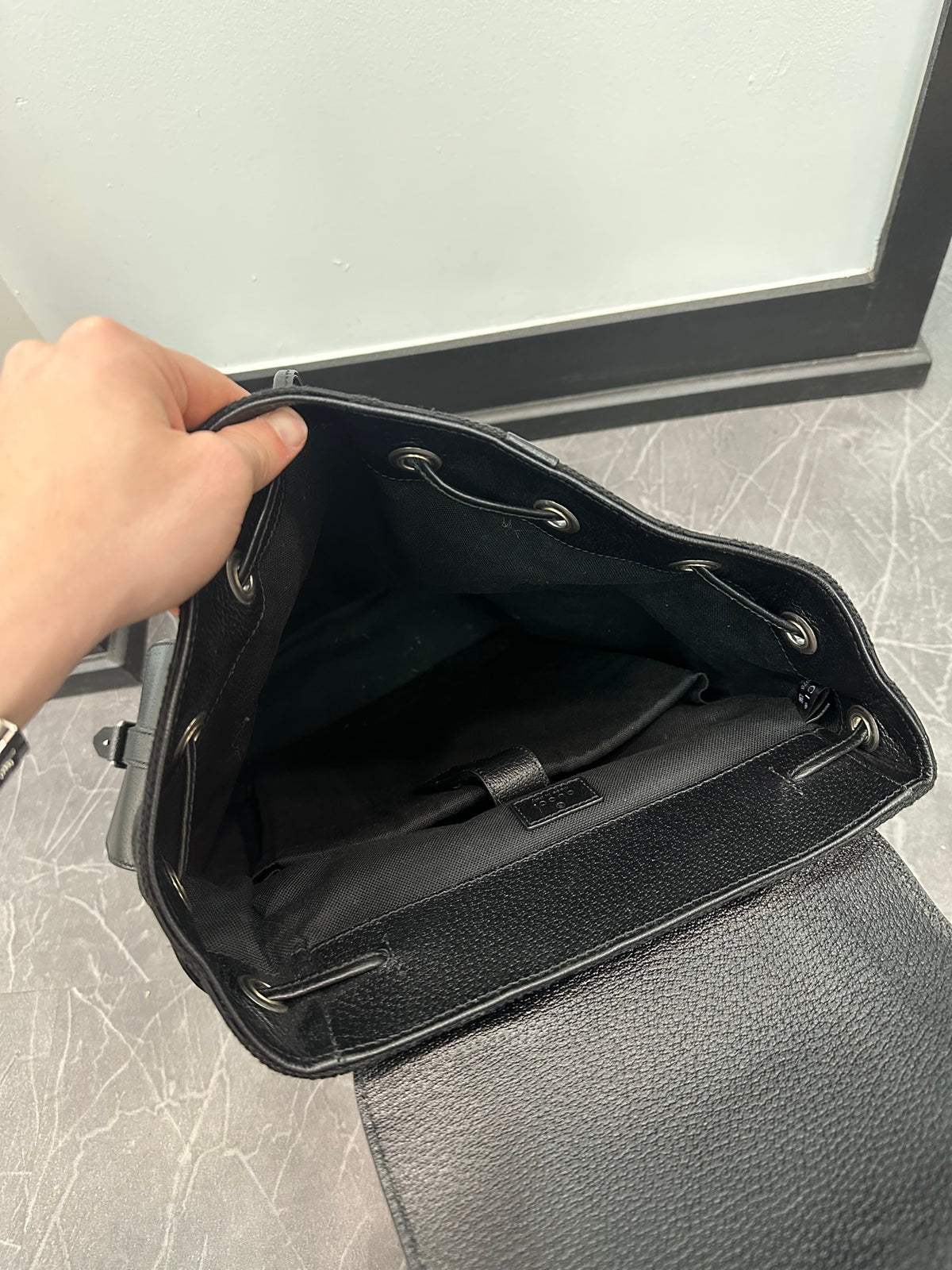 Gucci Jumbo GG Backpack Black (Size OS) - Image 5