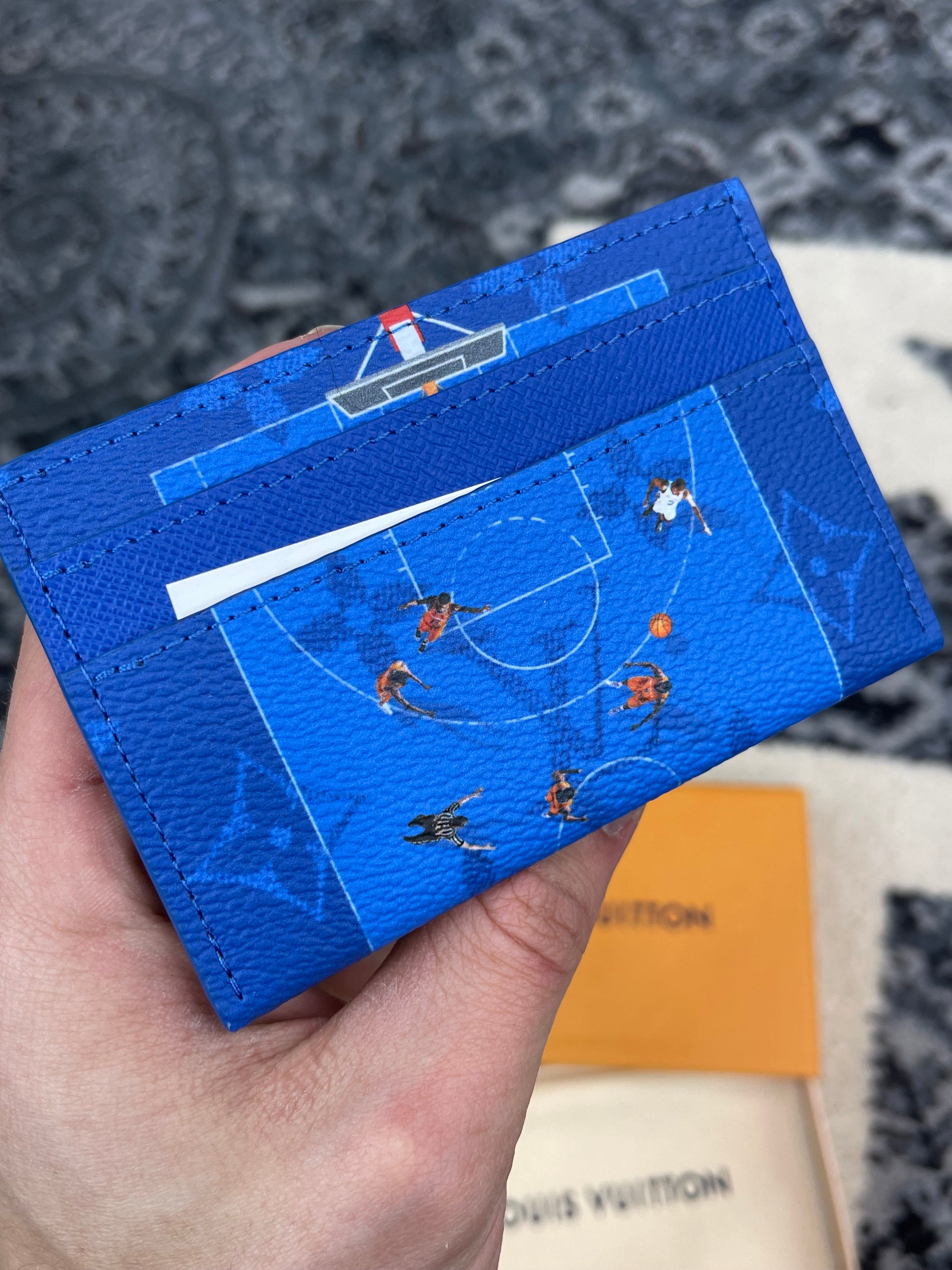 Louis Vuitton Basketball Double Card Case “Blue”